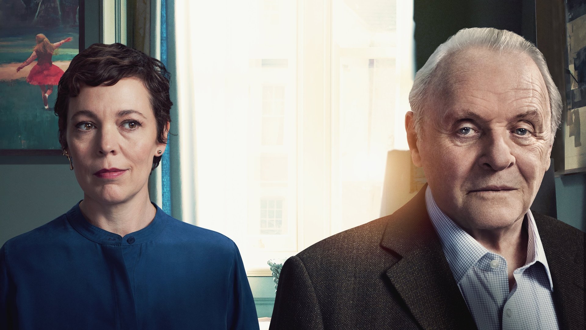 Cinematic background from The Father 2020 - A man refuses all assistance from his daughter as he ages and, as he tries to make sense of his changing circumstances, he begins to doubt his loved ones, his own mind and even the fabric of his reality.
