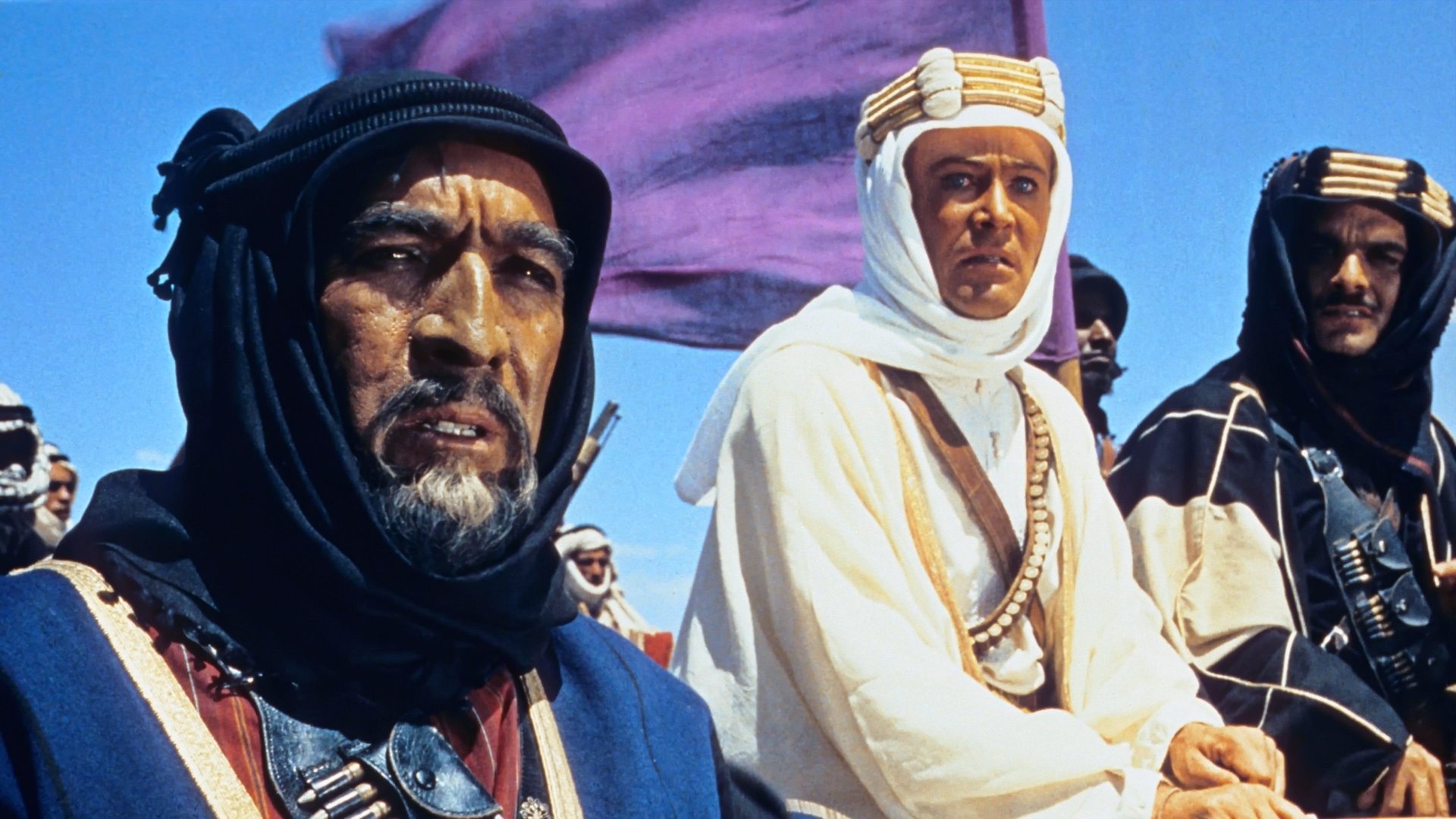 Cinematic background from Lawrence of Arabia 1962 - The story of British officer T.E. Lawrence's mission to aid the Arab tribes in their revolt against the Ottoman Empire during the First World War. Lawrence becomes a flamboyant, messianic figure in the cause of Arab unity but his psychological instability threatens to undermine his achievements.