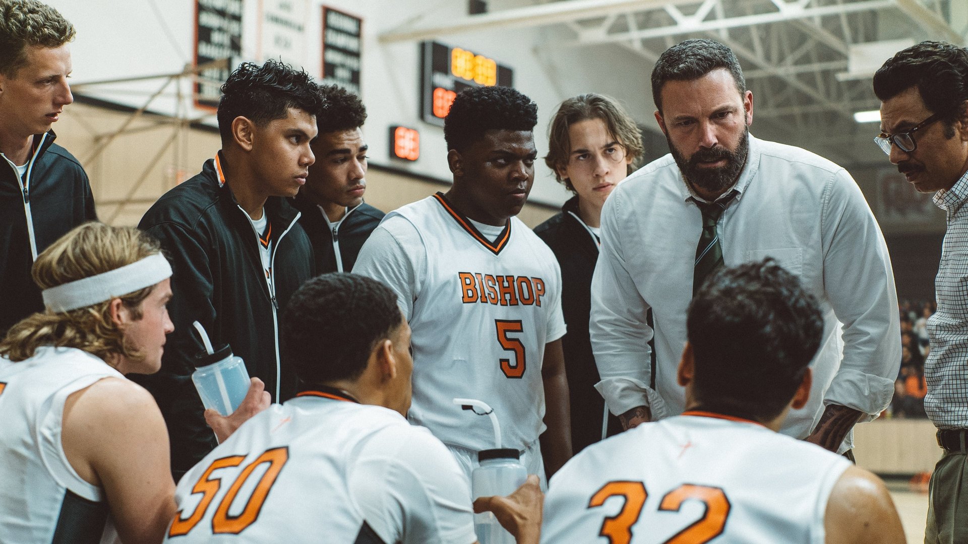 Cinematic background from The Way Back 2020 - A former basketball all-star, who has lost his wife and family foundation in a struggle with addiction, attempts to regain his soul and salvation by becoming the coach of a disparate ethnically mixed high school basketball team at his alma mater.