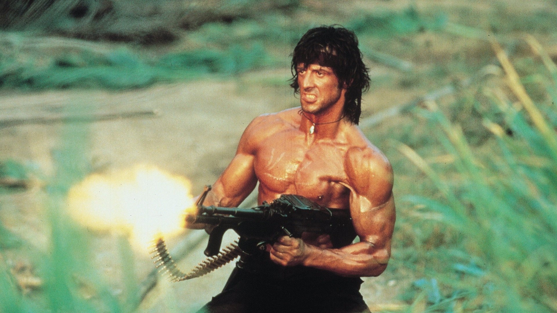 Cinematic background from Rambo: First Blood Part II 1985 - John Rambo is released from prison by the government for a top-secret covert mission to the last place on Earth he'd want to return - the jungles of Vietnam.