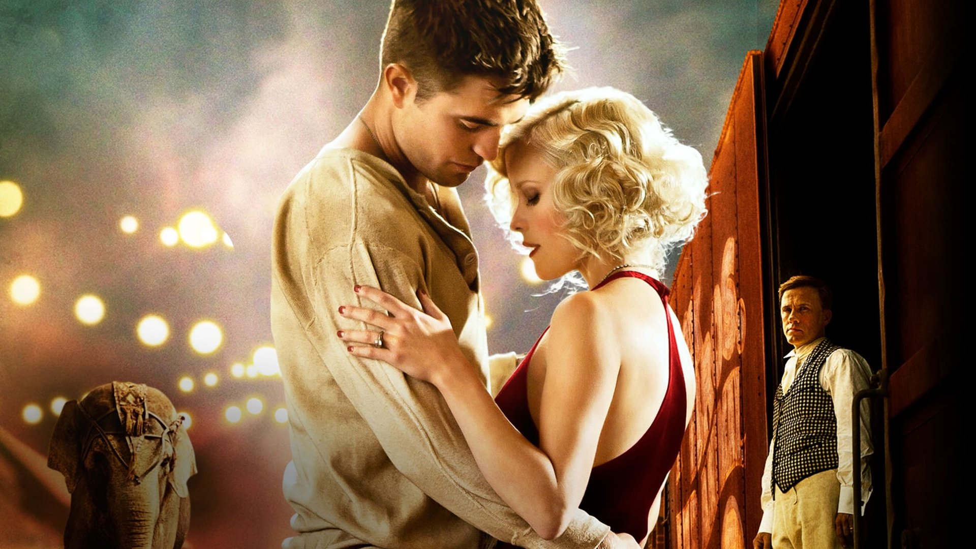 Cinematic background from Water for Elephants 2011 - In this captivating Depression-era melodrama, impetuous veterinary student Jacob Jankowski joins a celebrated circus as an animal caretaker but faces a wrenching dilemma when he's transfixed by angelic married performer Marlena.