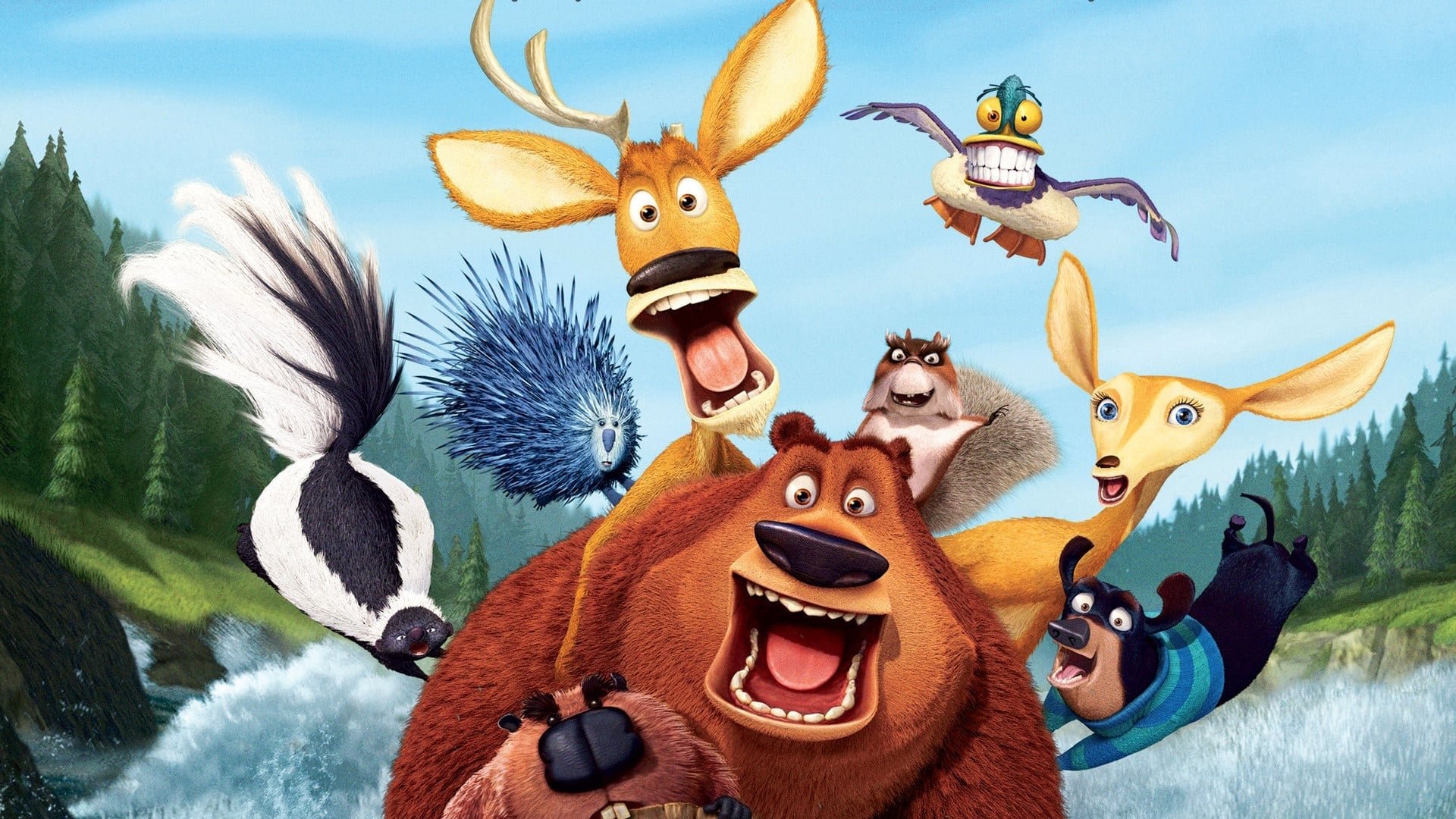 Cinematic background from Open Season 2006 - Boog, a domesticated 900lb. Grizzly bear finds himself stranded in the woods 3 days before Open Season. Forced to rely on Elliot, a fast-talking mule deer, the two form an unlikely friendship and must quickly rally other forest animals if they are to form a rag-tag army against the hunters.