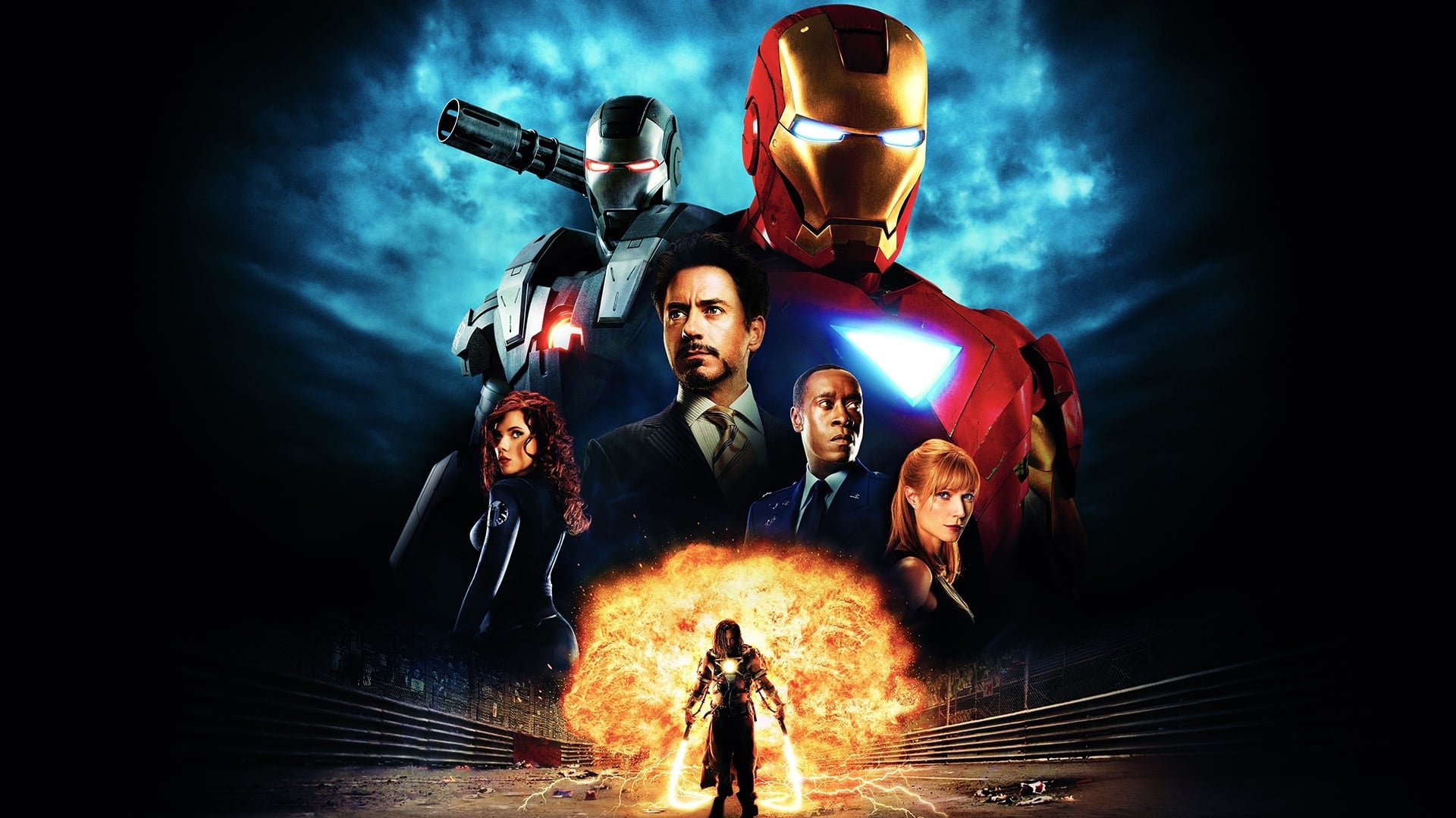 Cinematic background from Iron Man 2 2010 - With the world now aware of his dual life as the armored superhero Iron Man, billionaire inventor Tony Stark faces pressure from the government, the press and the public to share his technology with the military. Unwilling to let go of his invention, Stark, with Pepper Potts and James 'Rhodey' Rhodes at his side, must forge new alliances – and confront powerful enemies.