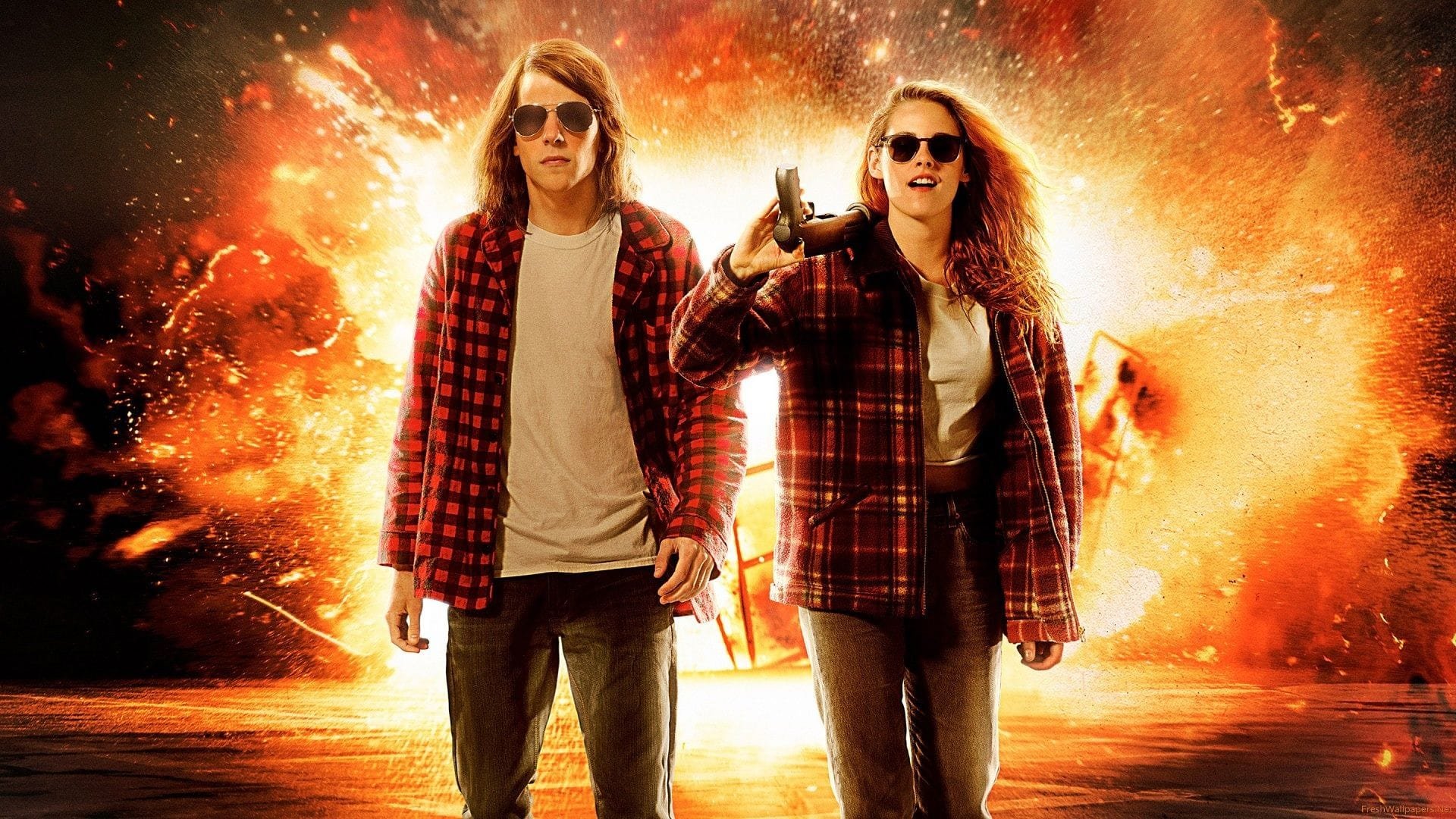 Cinematic background from American Ultra 2015 - Mike is an unmotivated stoner whose small-town life with his live-in girlfriend, Phoebe, is suddenly turned upside down.  Unbeknownst to him, Mike is actually a highly trained, lethal sleeper agent. In the blink of an eye, as his secret past comes back to haunt him, Mike is thrust into the middle of a deadly government operation and is forced to summon his inner action-hero in order to survive.