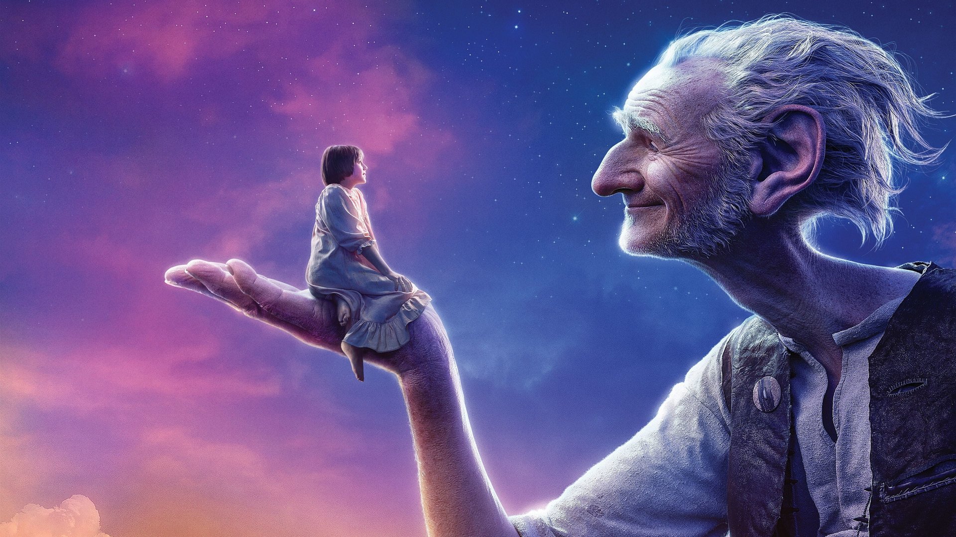Cinematic background from The BFG 2016 - The BFG is no ordinary bone-crunching giant. He is far too nice and jumbly. It's lucky for Sophie that he is. Had she been carried off in the middle of the night by the Bloodbottler, or any of the other giants—rather than the BFG—she would have soon become breakfast. When Sophie hears that the giants are flush-bunking off to England to swollomp a few nice little chiddlers, she decides she must stop them once and for all. And the BFG is going to help her!