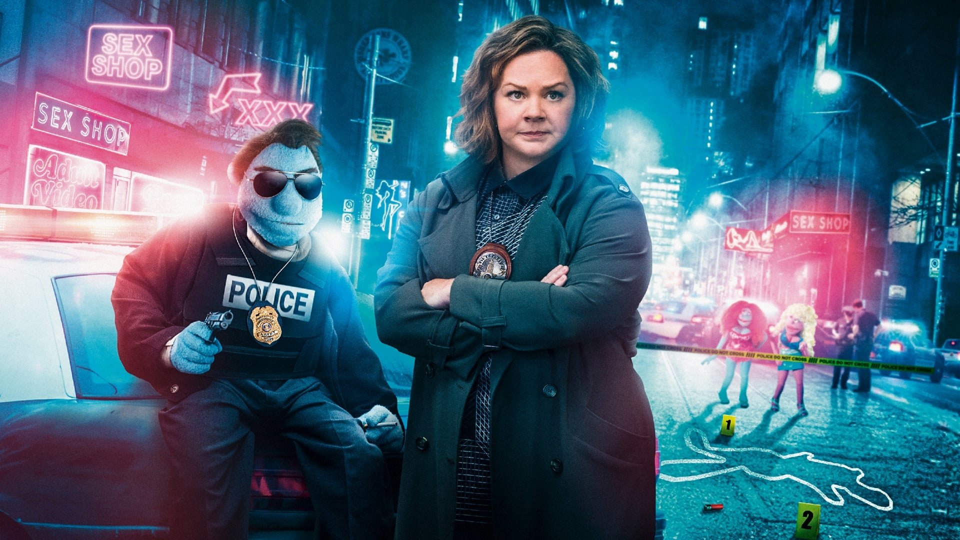 Cinematic background from The Happytime Murders 2018 - In a world where human beings and puppets live together, when the members of the cast of a children's television show aired during the 1990s begin to get murdered one by one, puppet Phil Philips, a former LAPD detective who fell in disgrace and turned into a private eye, takes on the case at the request of his old boss in order to assist detective Edwards, who was his partner in the past.