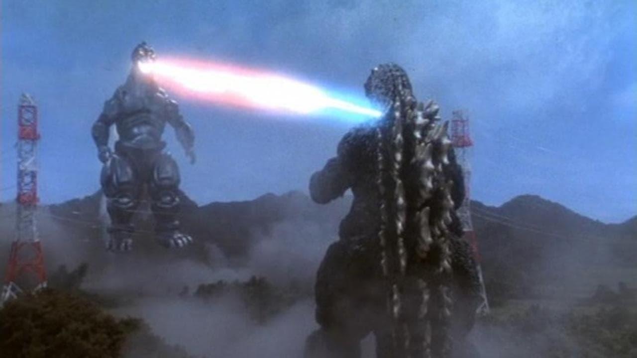Cinematic background from Godzilla vs. Mechagodzilla II 1993 - The U.N.G.C.C. (United Nations Godzilla Countermeasure Center) recovers the remains of Mecha-King Ghidorah and construct Mechagodzilla as a countermeasure against Godzilla. Meanwhile, a giant egg is discovered along with a new monster called Rodan. The egg is soon found to be none other than an infant Godzillasaurus.