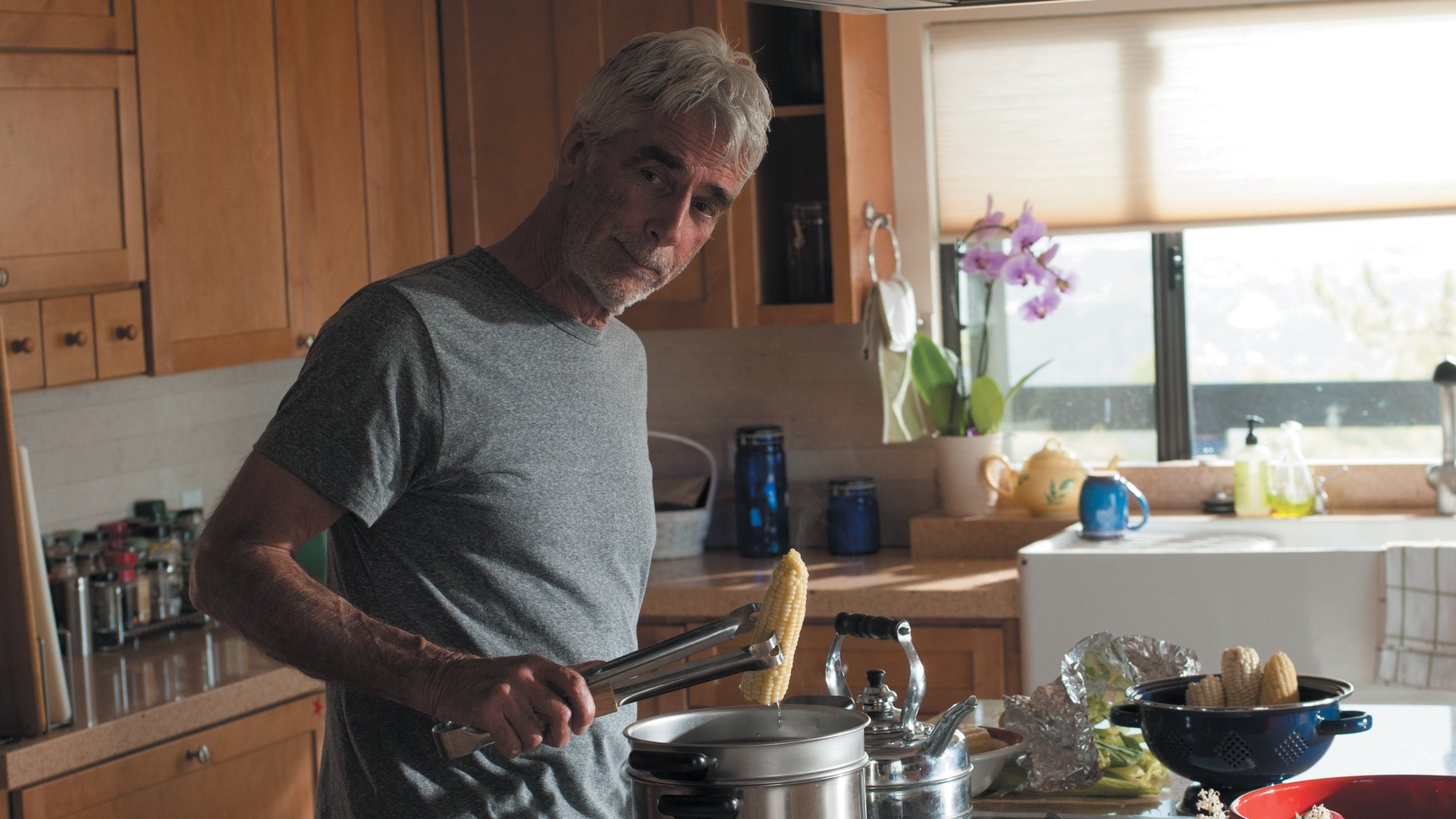 Cinematic background from Grandma 2015 - Self-described misanthrope Elle Reid has her protective bubble burst when her 18-year-old granddaughter, Sage, shows up needing help. The two of them go on a day-long journey that causes Elle to come to terms with her past and Sage to confront her future.
