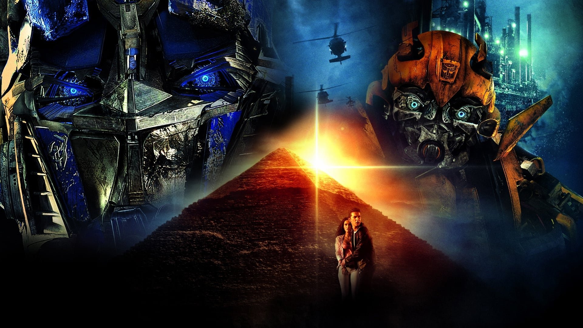 Cinematic background from Transformers: Revenge of the Fallen 2009 - Sam Witwicky leaves the Autobots behind for a normal life. But when his mind is filled with cryptic symbols, the Decepticons target him and he is dragged back into the Transformers' war.