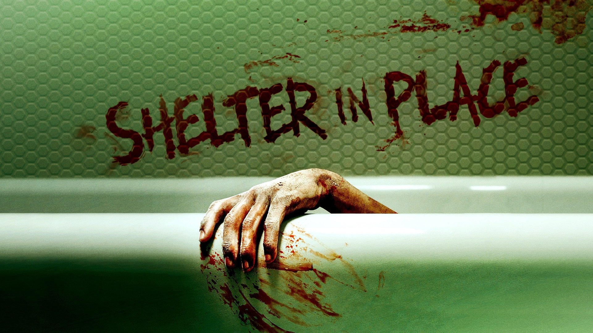 Cinematic background from Shelter in Place 2021 - When a global pandemic limits the possibility of travel, a honeymooning couple gets stranded at the Hollywood Roosevelt Hotel where a skeleton staff of two employees tend to them. As tensions escalate amidst a forced lockdown, it becomes apparent there is more to fear at the storied hotel than just cabin fever.