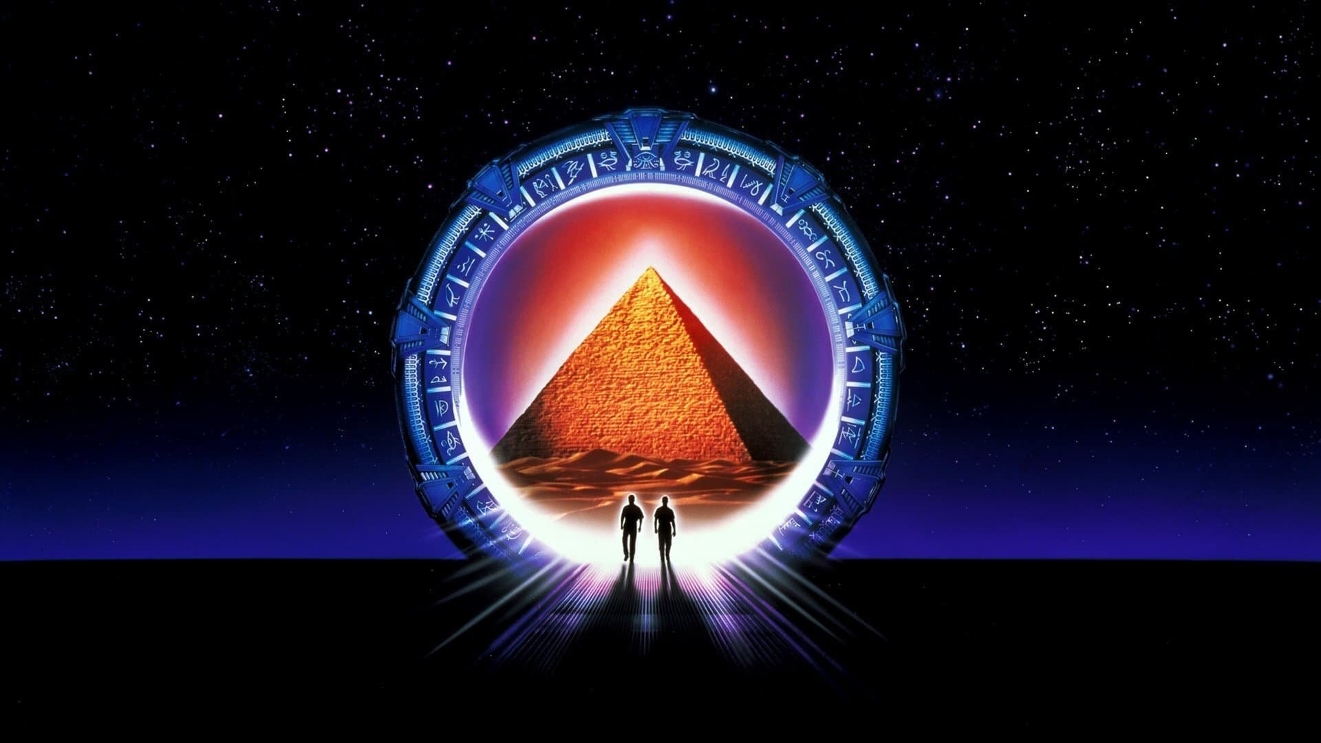 Cinematic background from Stargate 1994 - An interstellar teleportation device, found in Egypt, leads to a planet with humans resembling ancient Egyptians who worship the god Ra.
