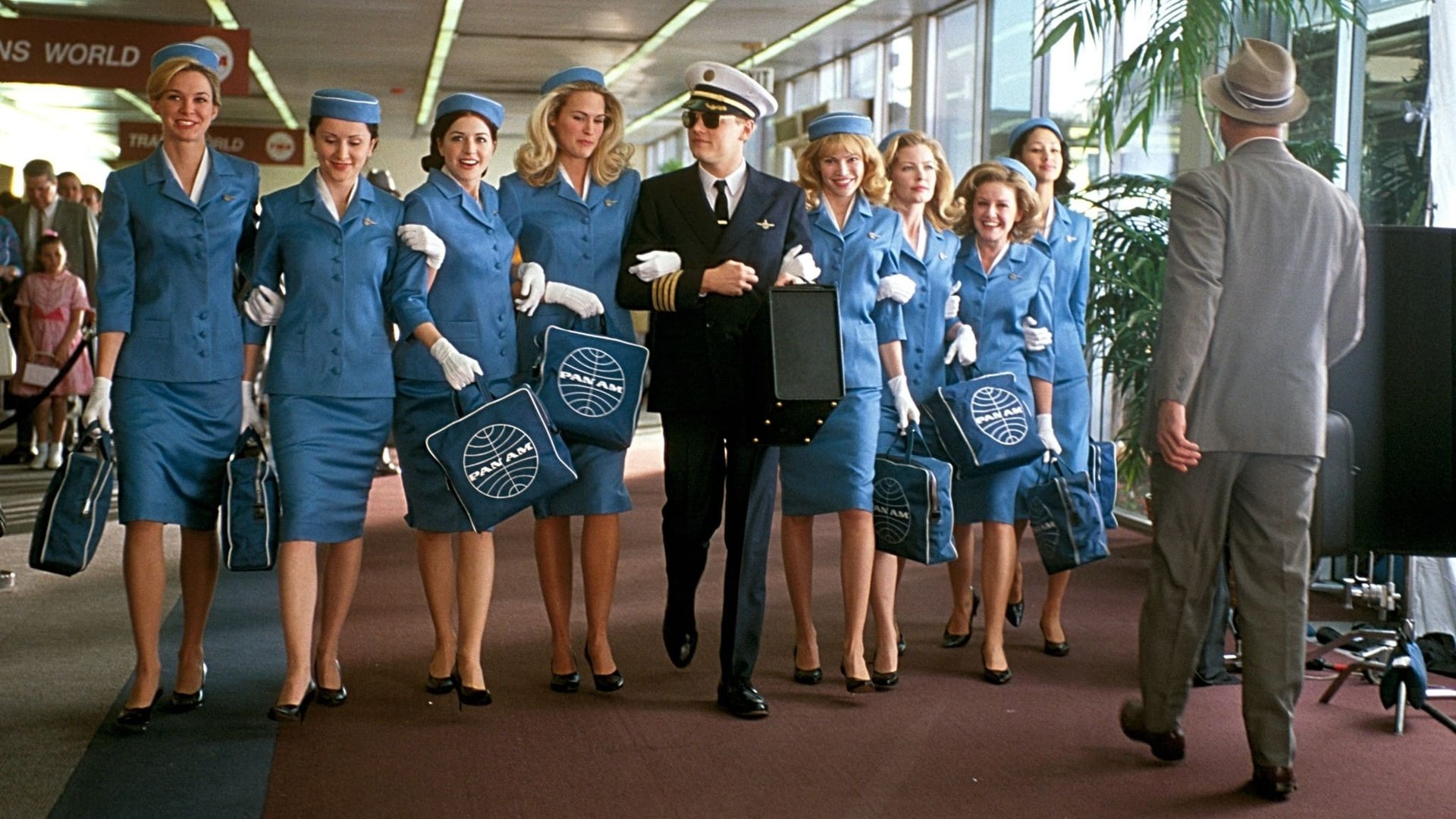 Cinematic background from Catch Me If You Can 2002 - A true story about Frank Abagnale Jr. who, before his 19th birthday, successfully conned millions of dollars worth of checks as a Pan Am pilot, doctor, and legal prosecutor. An FBI agent makes it his mission to put him behind bars. But Frank not only eludes capture, he revels in the pursuit.