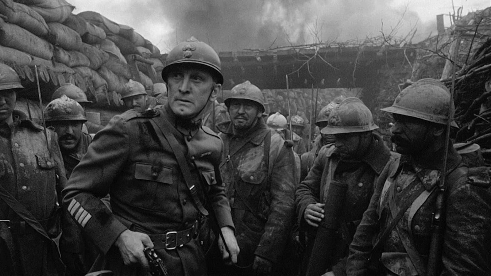 Cinematic background from Paths of Glory 1957 - A commanding officer defends three scapegoats on trial for a failed offensive that occurred within the French Army in 1916.
