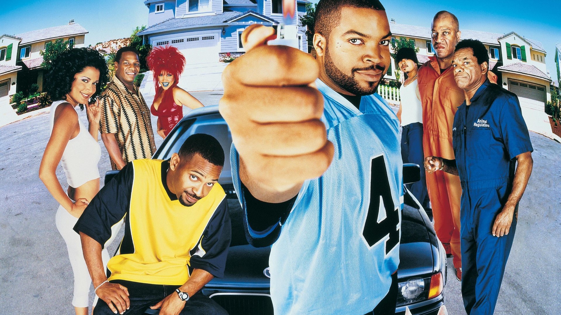 Cinematic background from Next Friday 2000 - A streetwise man flees South Central Los Angeles, heading to the suburbs and his lottery-winner uncle and cousin, to avoid a neighborhood thug with a grudge who has just escaped from prison.