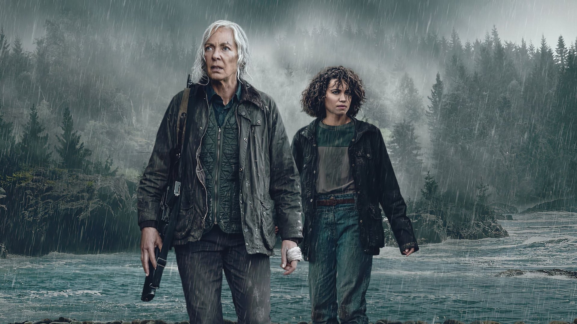 Cinematic background from Lou 2022 - A young girl is kidnapped during a powerful storm. Her mother joins forces with her mysterious neighbour to set off in pursuit of the kidnapper. Their journey will test their limits and expose the dark secrets of their past.