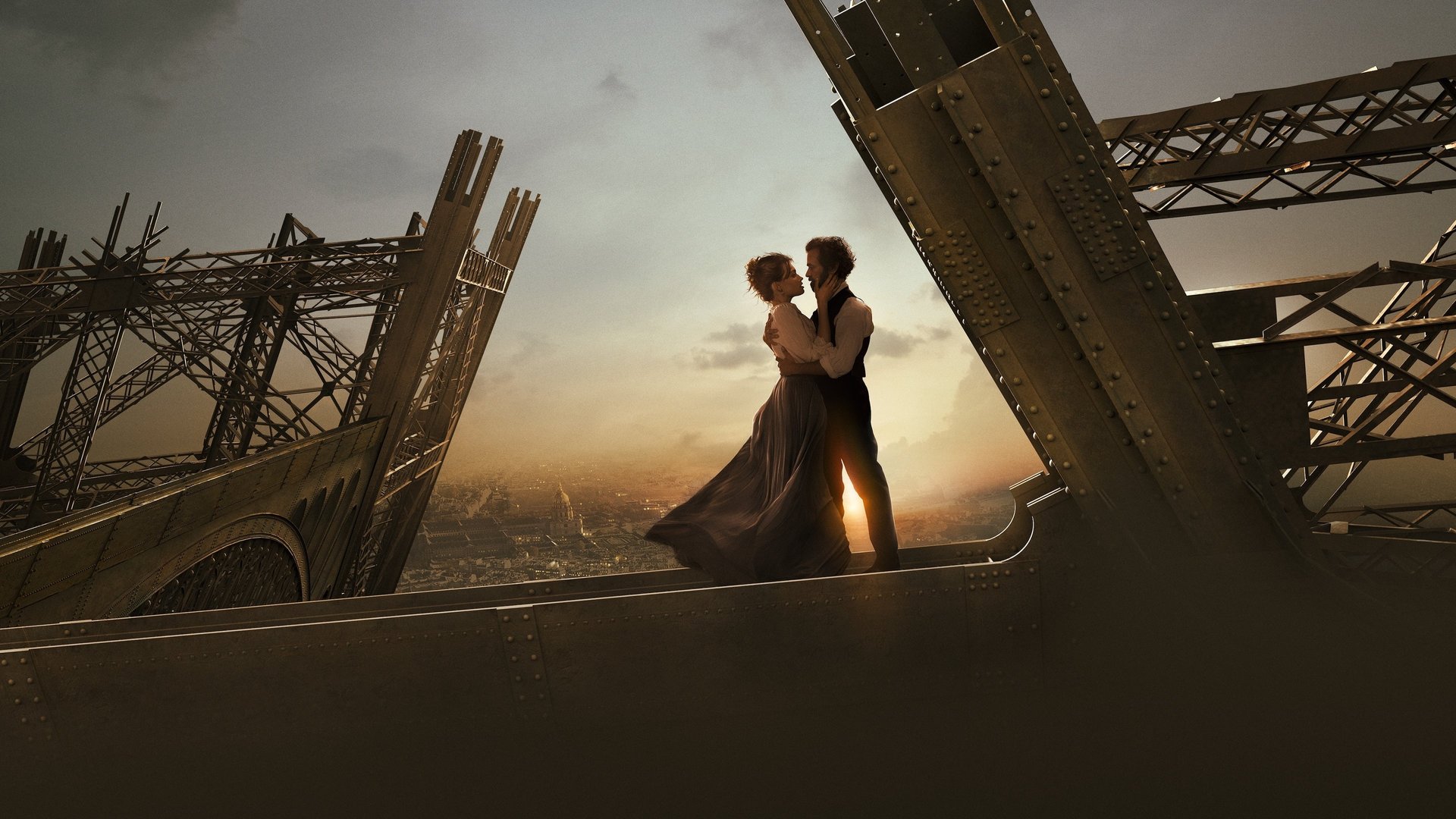 Cinematic background from Eiffel 2021 - The French government is asking Gustave Eiffel to design something spectacular for the 1889 Paris World Fair, but he simply wants to design the subway—until he crosses paths with a mysterious woman from his past.