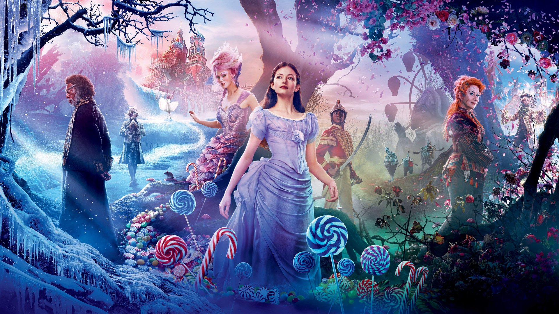 Cinematic background from The Nutcracker and the Four Realms 2018 - When Clara’s mother leaves her a mysterious gift, she embarks on a journey to four secret realms—where she discovers her greatest strength could change the world.
