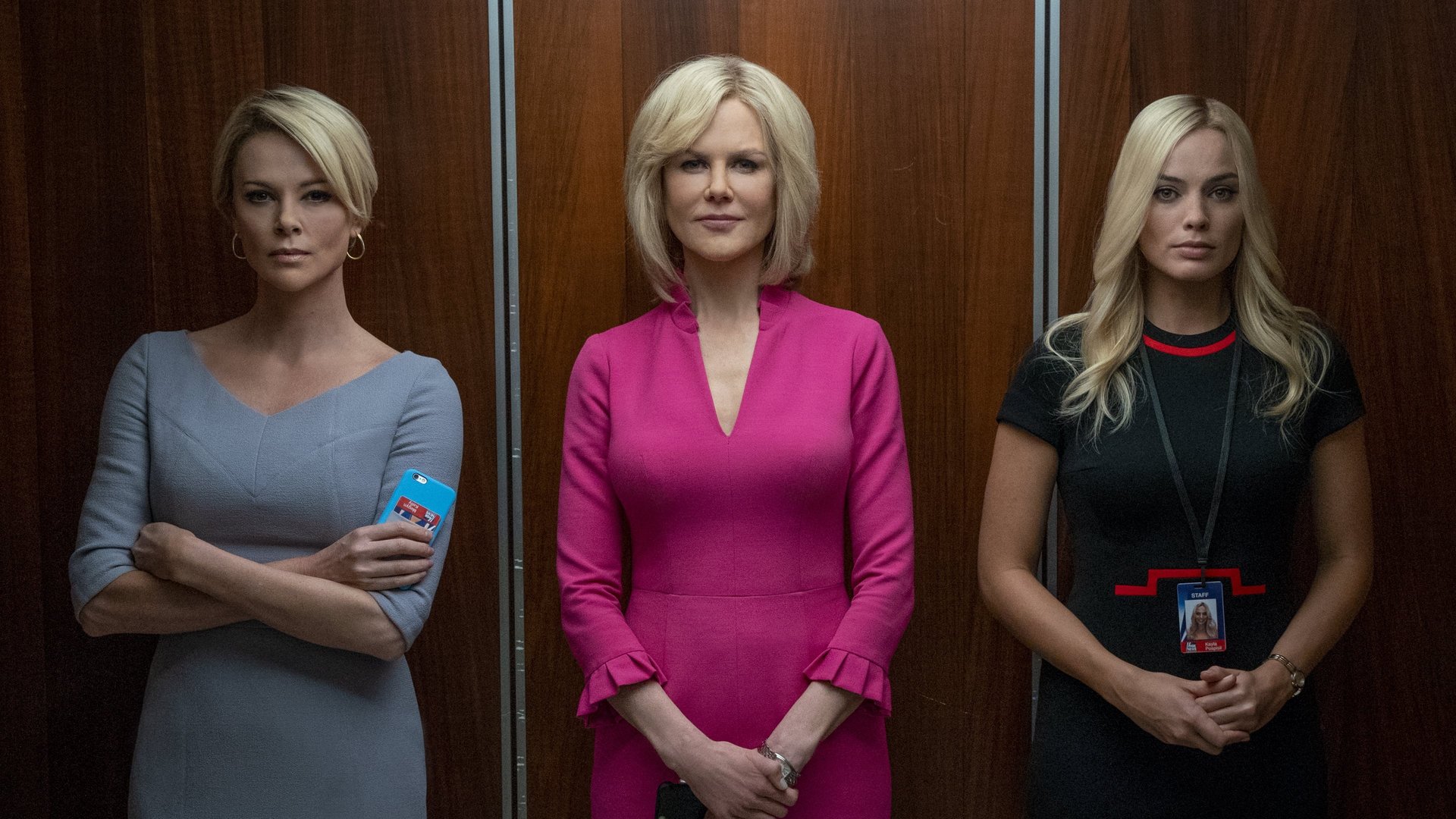 Cinematic background from Bombshell 2019 - Bombshell is a revealing look inside the most powerful and controversial media empire of all time; and the explosive story of the women who brought down the infamous man who created it.