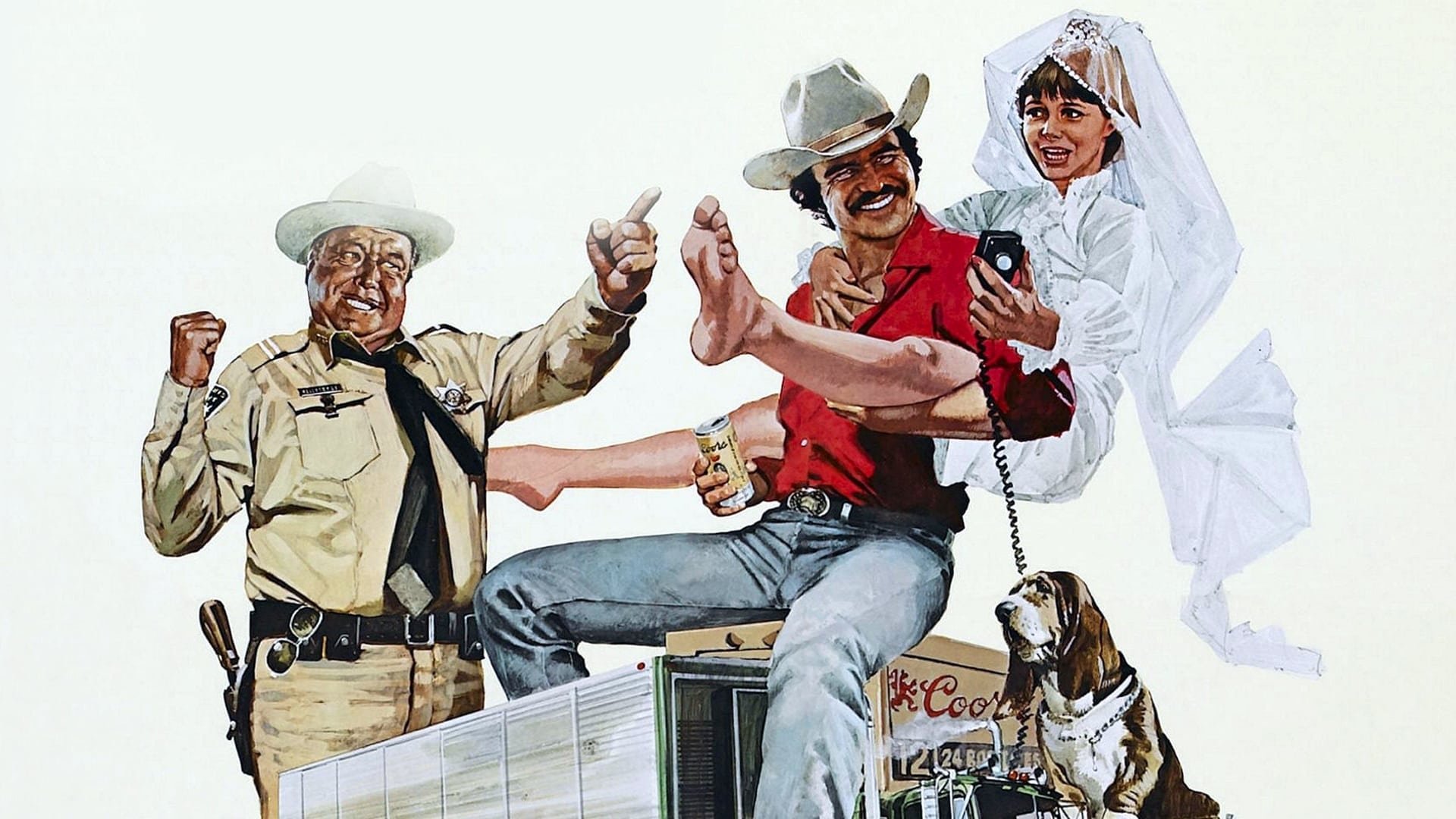 Cinematic background from Smokey and the Bandit 1977 - A race car driver tries to transport an illegal beer shipment from Texas to Atlanta in under 28 hours, picking up a reluctant bride-to-be on the way.