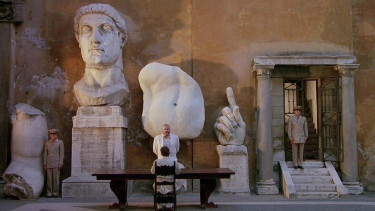 Cinematic background from The Belly of an Architect 1987 - The American architect Kracklite arrives in Italy, supervising an exhibiton for a French architect, Boullée, famous for his oval structures. Tirelessly dedicated to the project, Kracklite's marriage quickly dissolves along with his health.