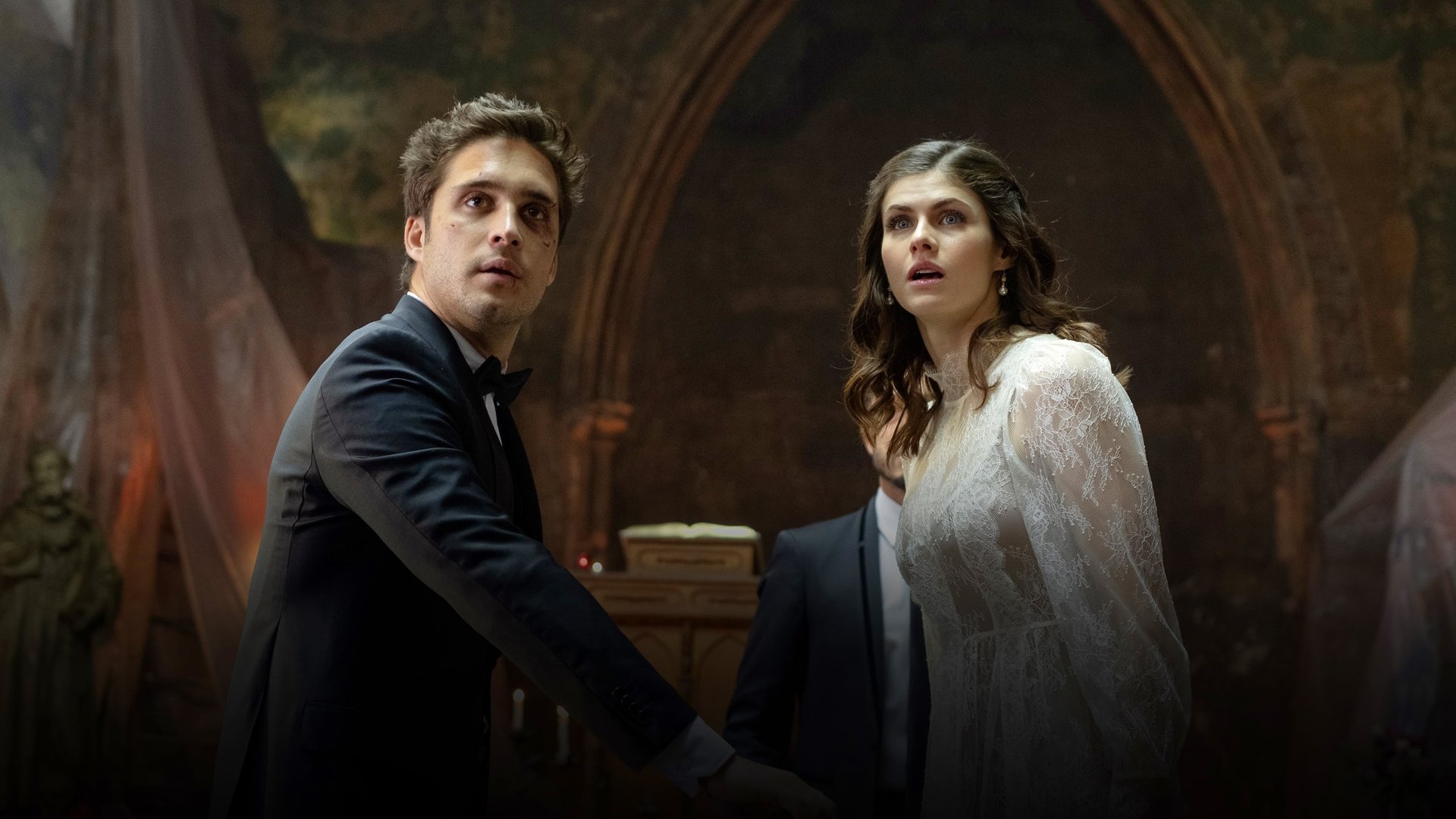 Cinematic background from Die in a Gunfight 2021 - Mary and Ben are the star-crossed black sheep of two powerful families engaged in a centuries-long feud. When the pair reignite a romance after many years apart, their forbidden love draws a motley assortment of schemers and killers into their orbit, and as fists and bullets fly, it becomes clear that violent delights will have violent ends.