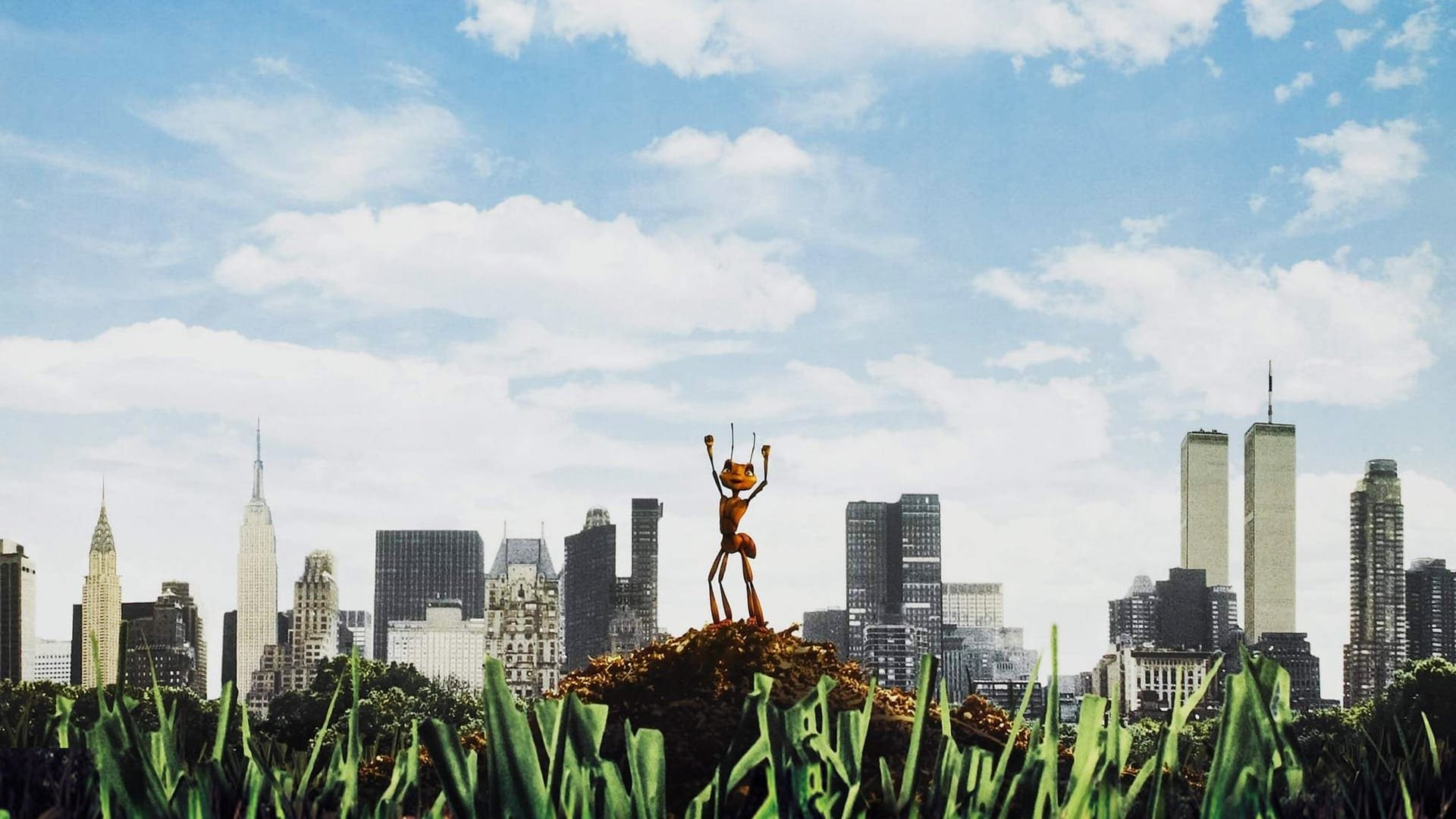 Cinematic background from Antz 1998 - A neurotic worker ant in love with a rebellious princess rises to unlikely stardom when he switches places with a soldier. Signing up to march in a parade, he ends up under the command of a bloodthirsty general. But he's actually been enlisted to fight against a termite army.