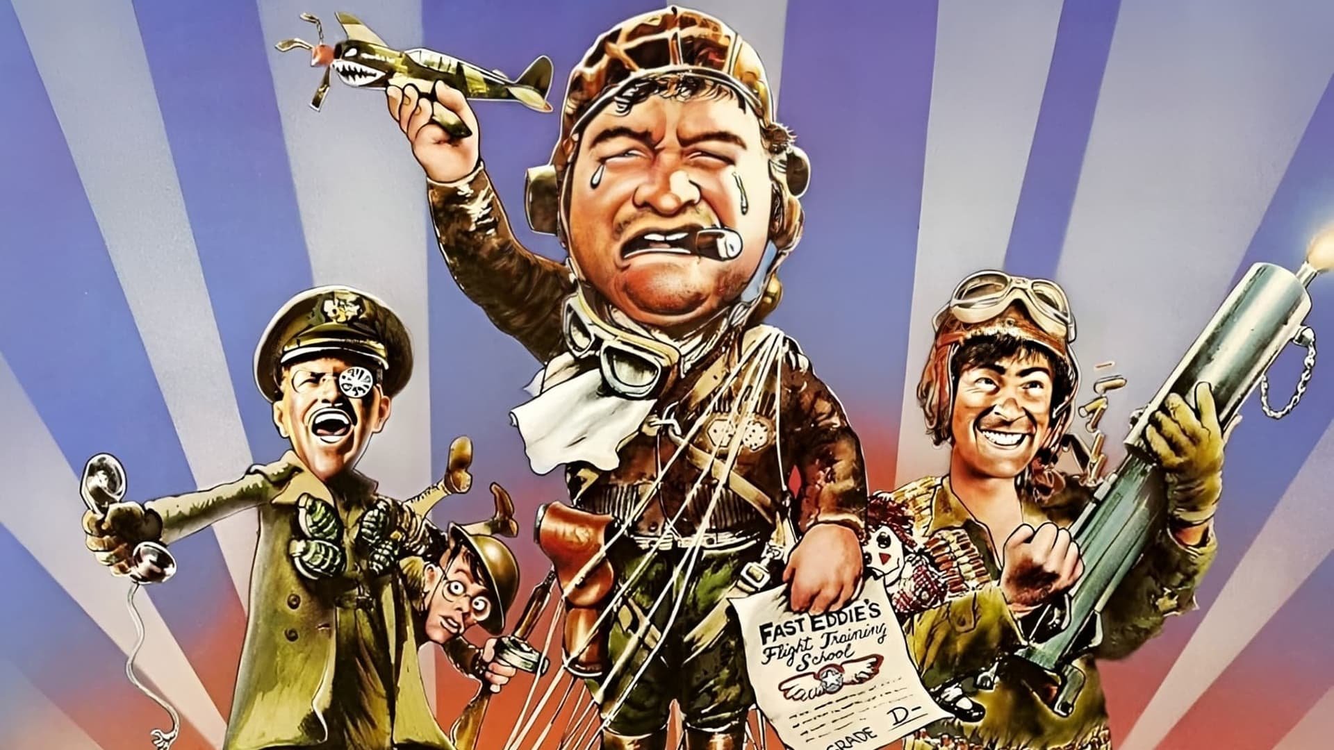 Cinematic background from 1941 1979 - In the days after the attack on Pearl Harbor, panic grips California, where a military officer leads a mob chasing a Japanese sub.