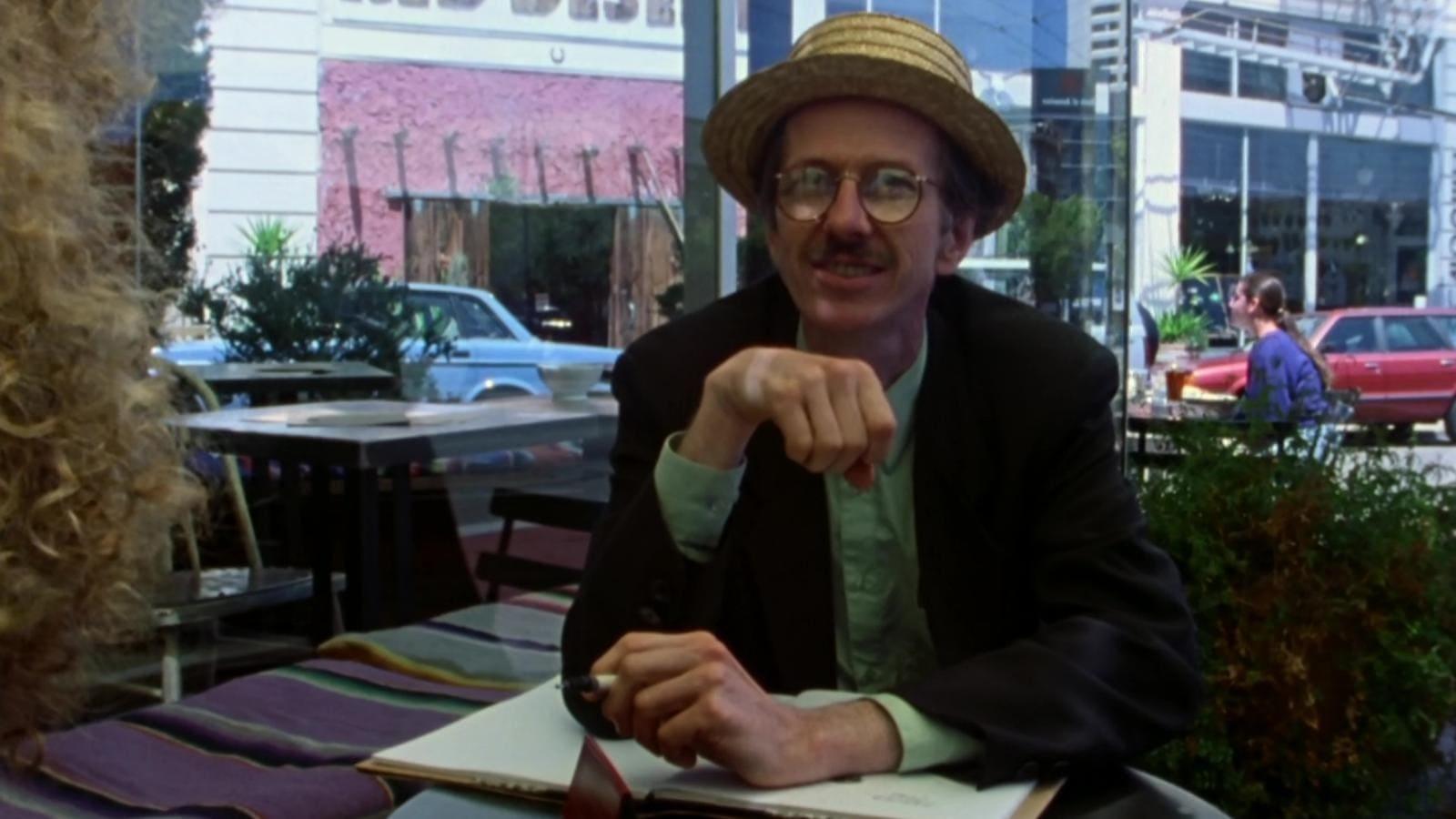 Cinematic background from Crumb 1994 - This movie chronicles the life and times of R. Crumb. Robert Crumb is the cartoonist/artist who drew Keep On Truckin', Fritz the Cat, and played a major pioneering role in the genesis of underground comix. Through interviews with his mother, two brothers, wife, and ex-girlfriends, as well as selections from his vast quantity of graphic art, we are treated to a darkly comic ride through one man's subconscious mind.