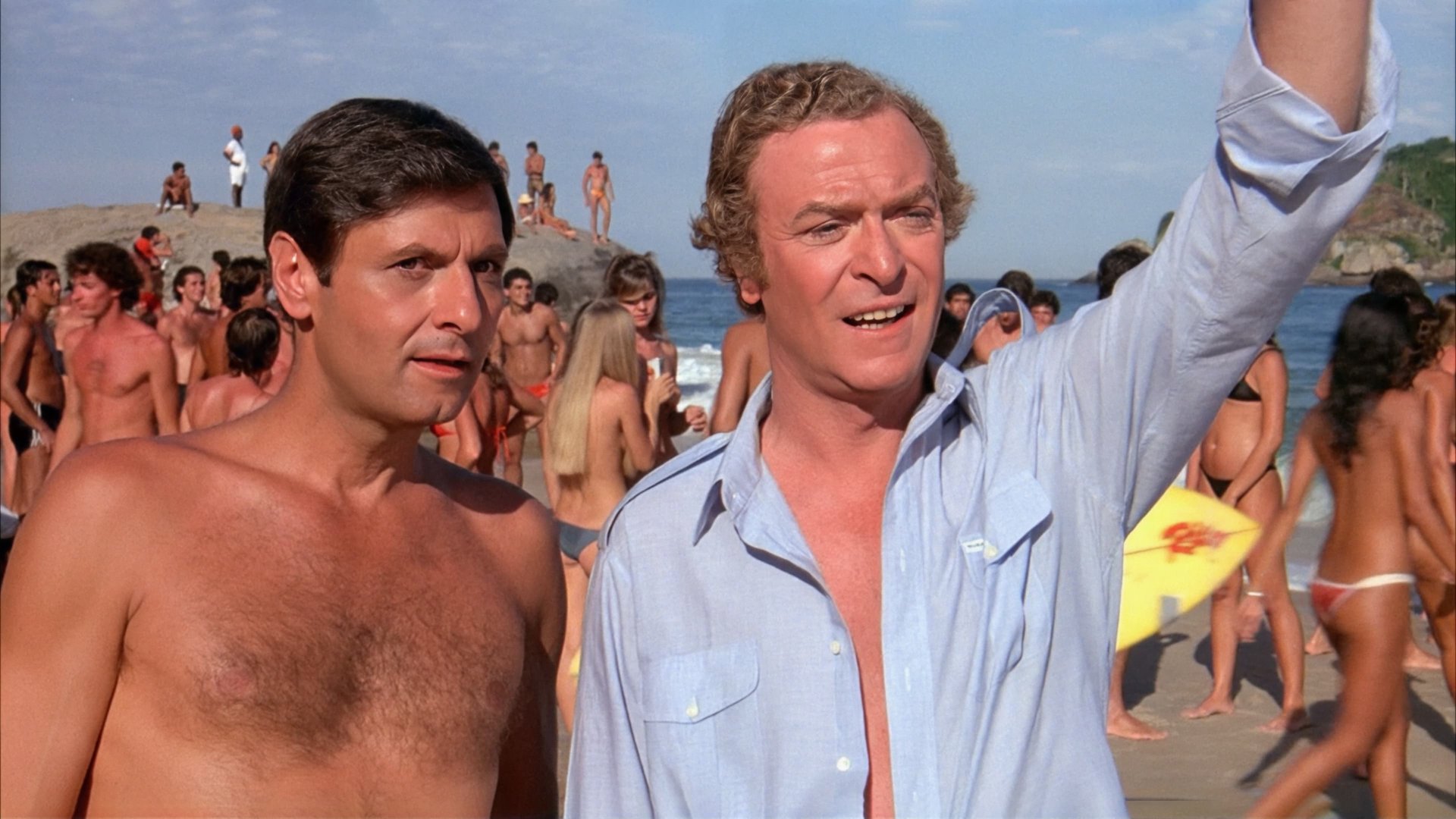 Cinematic background from Blame It on Rio 1984 - Matthew Hollis is man on holiday in Rio with his best friend. Both men have teenage daughters with them. When Matthew falls for his best friend's amorous daughter named Jennifer, they embark on a secret, if slightly one-sided relationship. Jennifer's father is furious when he finds out about the 'older man' in his daughter's life, and sets out to hunt him down with the aid of Matthew!