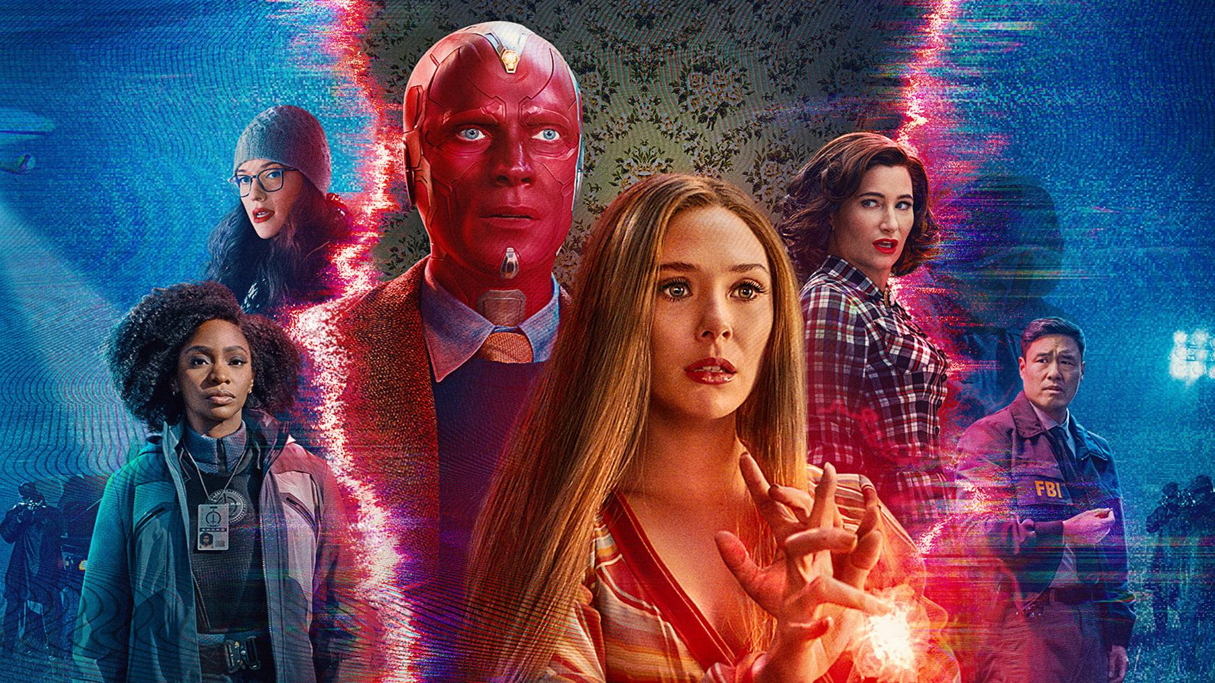 Cinematic background from WandaVision 2021 - 2021 - Wanda Maximoff and Vision—two super-powered beings living idealized suburban lives—begin to suspect that everything is not as it seems.