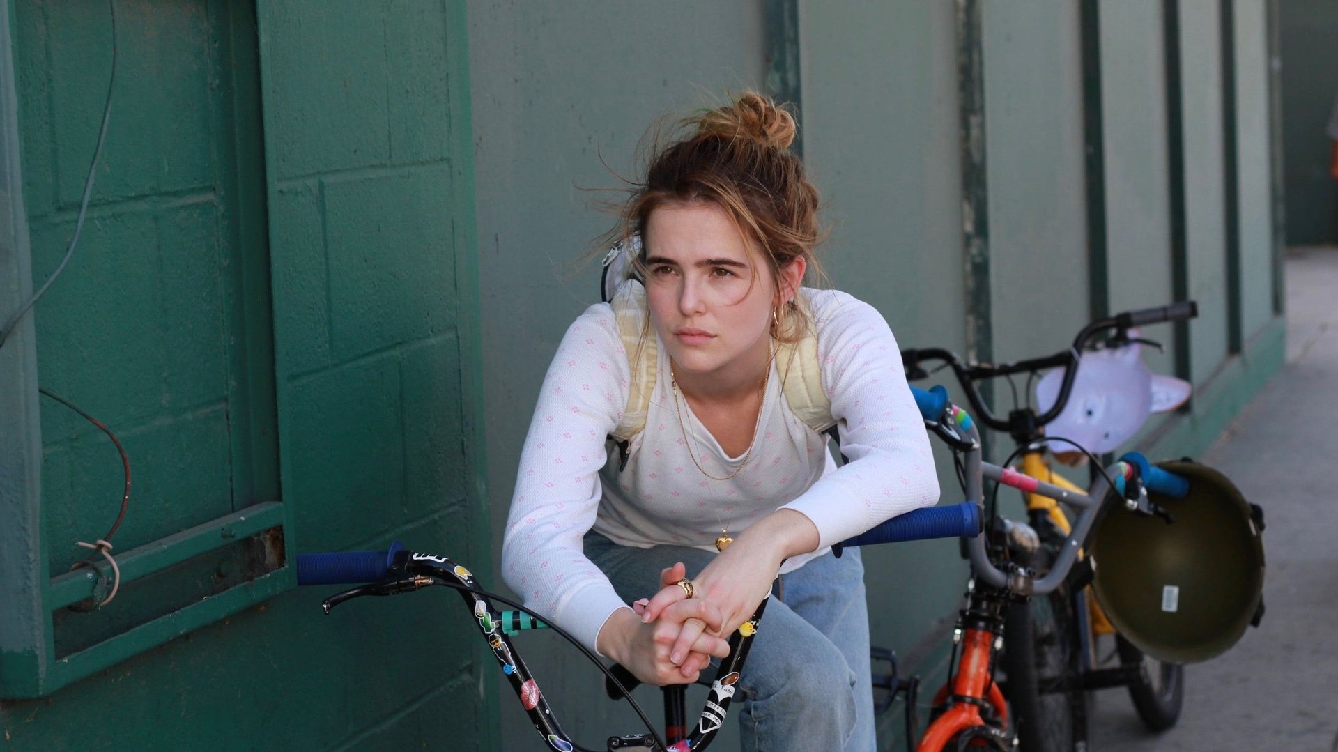 Cinematic background from Flower 2017 - Rebellious, quick-witted Erica Vandross is a 17-year-old firecracker living with her single mom, Laurie, and her mom's new boyfriend, Bob, in L.A.'s San Fernando Valley. When Bob's mentally unbalanced son, Luke, arrives from rehab to live with the family, Erica finds her domestic and personal life overwhelmed. With Luke and her sidekicks Kala and Claudine in tow, Erica acts out by exposing a high school teacher's dark secret.