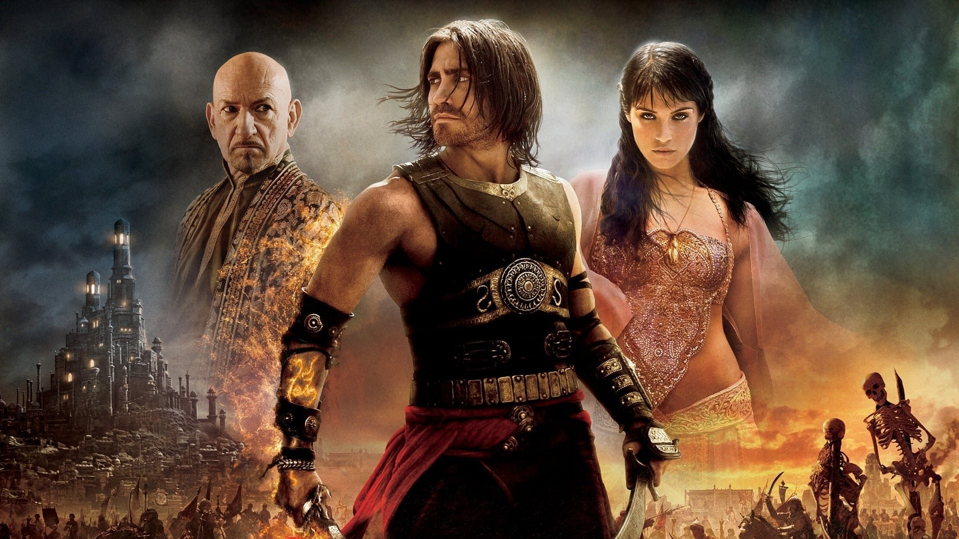 Cinematic background from Prince of Persia: The Sands of Time 2010 - A rogue prince reluctantly joins forces with a mysterious princess and together, they race against dark forces to safeguard an ancient dagger capable of releasing the Sands of Time – gift from the gods that can reverse time and allow its possessor to rule the world.