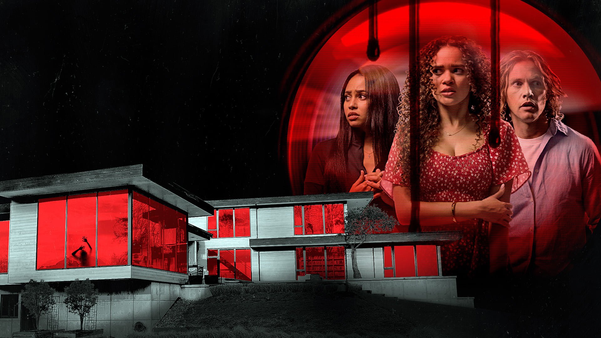 Cinematic background from Margaux 2022 - As a group of seniors celebrate their final college days at a smart house, the house's highly advanced AI system, Margaux, begins to take on a deadly presence of her own. A carefree weekend of partying turns into a dystopian nightmare as they realize Margaux's plans to eliminate her tenants one way or another. Time begins to run out as the group desperately tries to survive and outsmart the smart home.