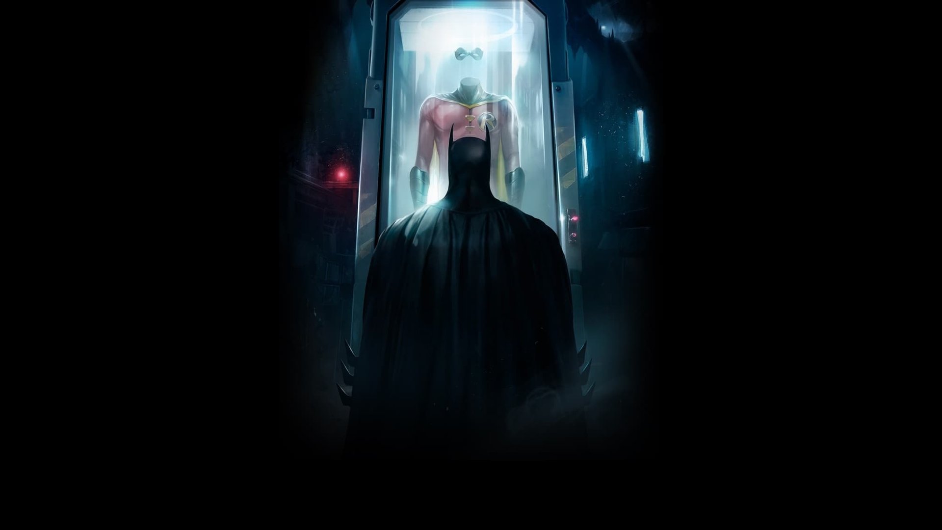 Cinematic background from Batman: Death in the Family 2020 - Tragedy strikes the Batman's life again when Robin Jason Todd tracks down his birth mother only to run afoul of the Joker. An adaptation of the 1988 comic book storyline of the same name.