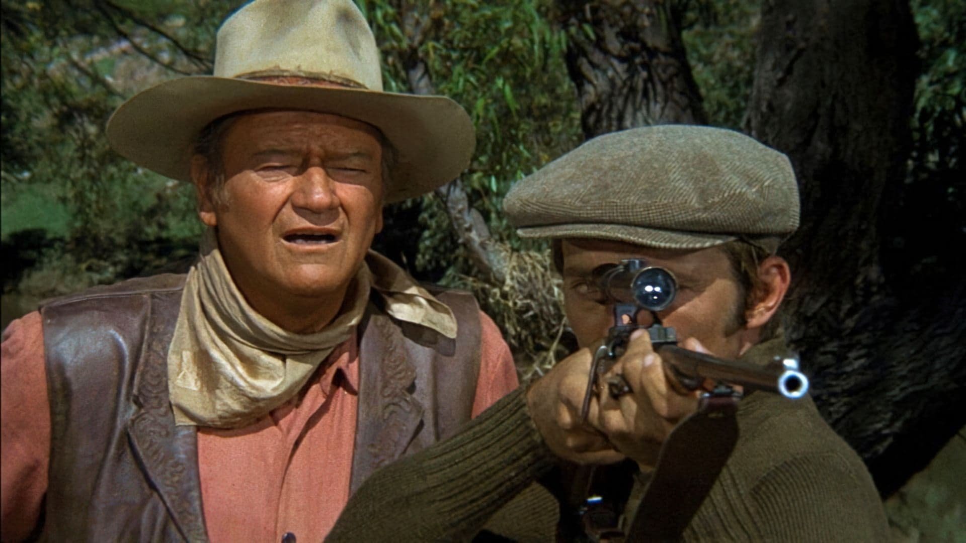 Cinematic background from Big Jake 1971 - An aging Texas cattle man who has outlived his time swings into action when outlaws kidnap his grandson.