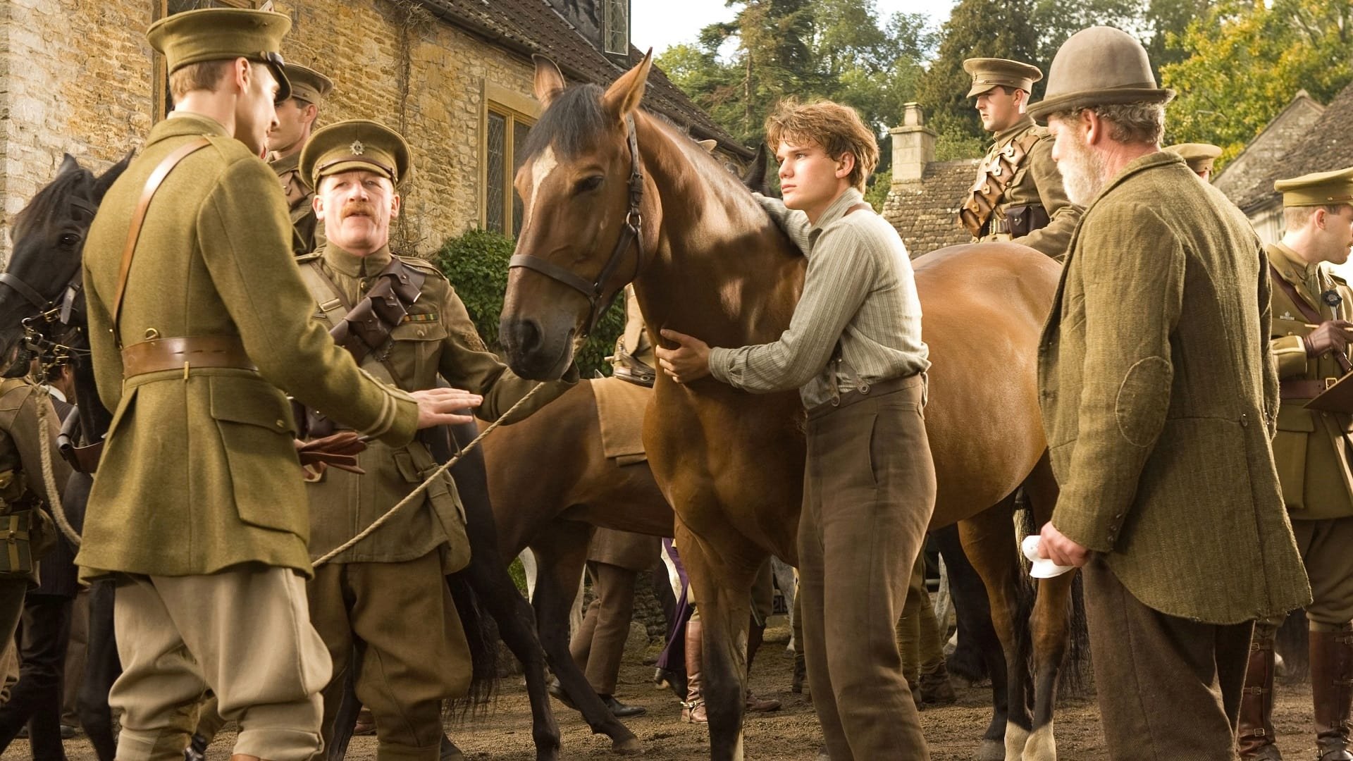 Cinematic background from War Horse 2011 - On the brink of the First World War, Albert's beloved horse Joey is sold to the Cavalry by his father. Against the backdrop of the Great War, Joey begins an odyssey full of danger, joy, and sorrow, and he transforms everyone he meets along the way. Meanwhile, Albert, unable to forget his equine friend, searches the battlefields of France to find Joey and bring him home.
