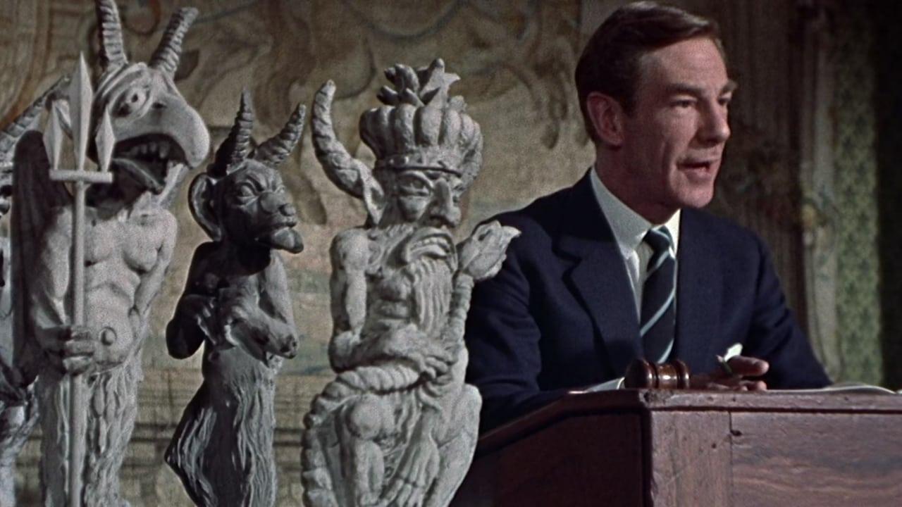 Cinematic background from The Skull 1965 - An occult investigator buys the 150-year-old skull of the Marquis de Sade, which turns out to be possessed by evil spirits.