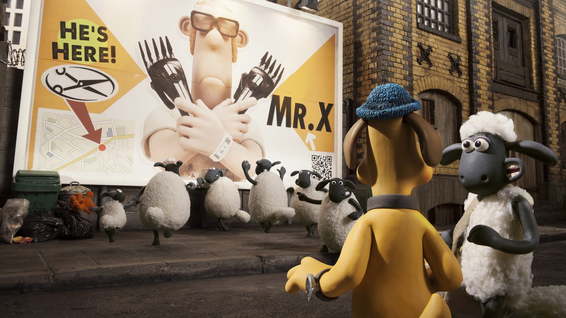 Cinematic background from Shaun the Sheep Movie 2015 - When Shaun decides to take the day off and have some fun, he gets a little more action than he bargained for. A mix up with the Farmer, a caravan and a very steep hill lead them all to the Big City and it's up to Shaun and the flock to return everyone safely to the green grass of home.