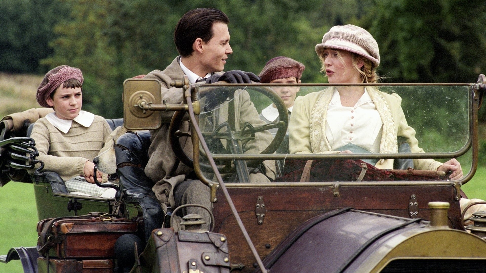 Cinematic background from Finding Neverland 2004 - During a writing slump, playwright J.M. Barrie meets a widow and her four children, all young boys—who soon become an important part of Barrie’s life and the inspiration that lead him to create his masterpiece. Peter Pan'.