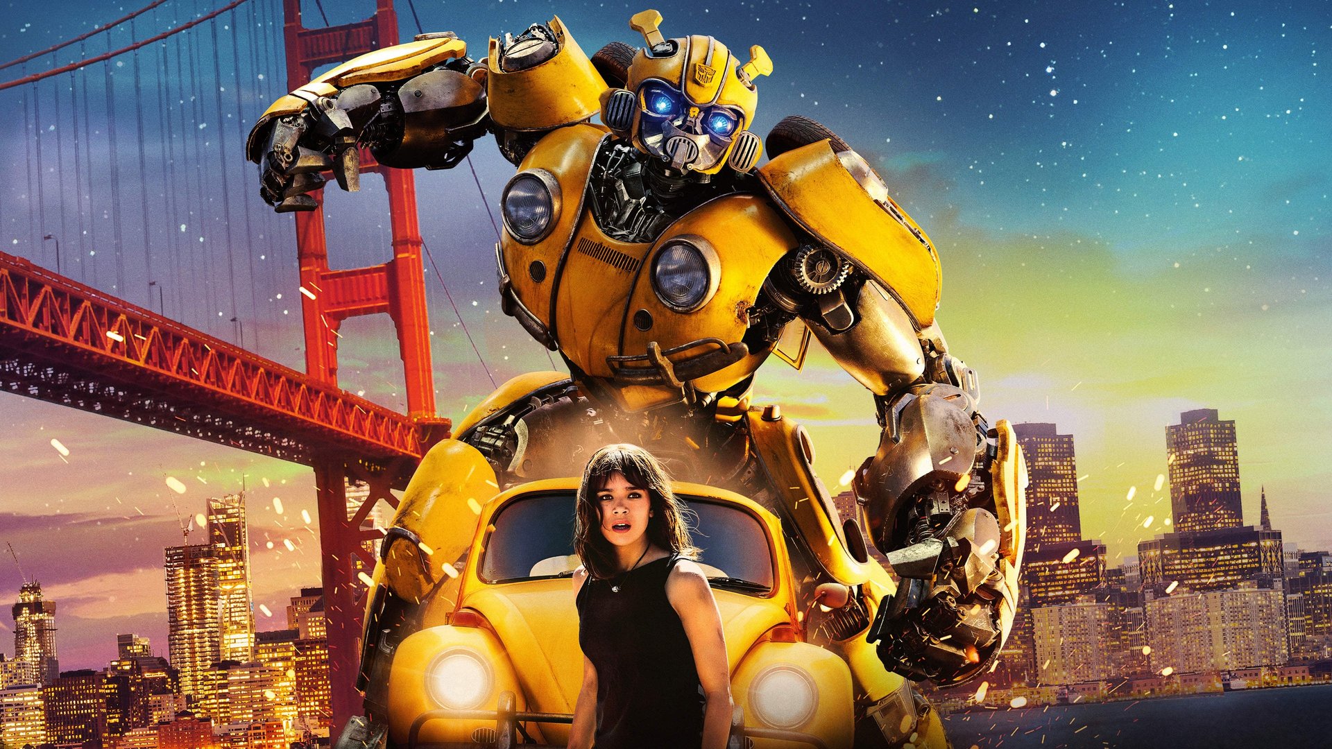 Cinematic background from Bumblebee 2018 - On the run in the year 1987, Bumblebee finds refuge in a junkyard in a small Californian beach town. Charlie, on the cusp of turning 18 and trying to find her place in the world, discovers Bumblebee, battle-scarred and broken.  When Charlie revives him, she quickly learns this is no ordinary yellow VW bug.