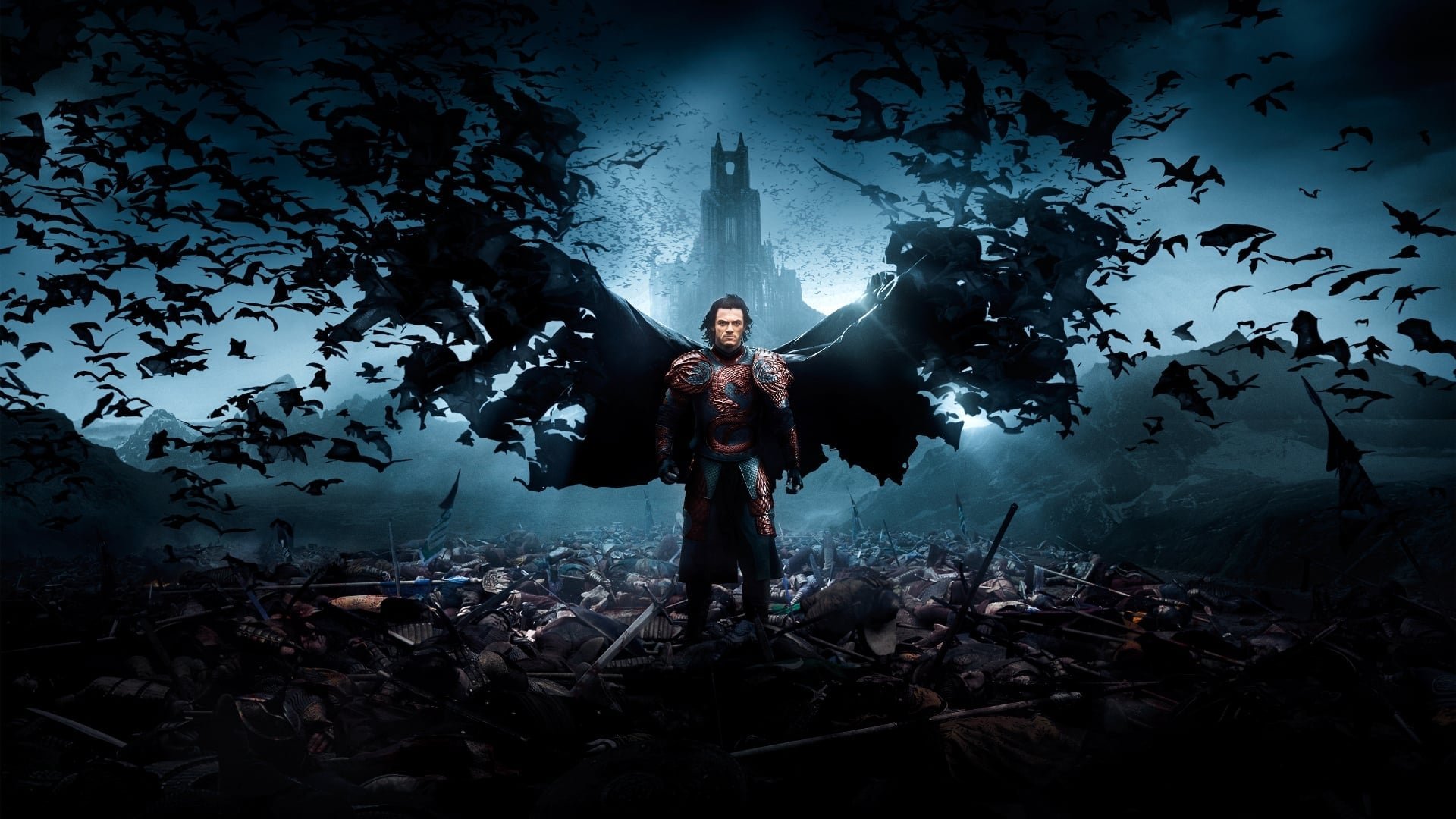 Cinematic background from Dracula Untold 2014 - Vlad Tepes is a great hero, but when he learns the Sultan is preparing for battle and needs to form an army of 1,000 boys, he vows to find a way to protect his family. Vlad turns to dark forces in order to get the power to destroy his enemies and agrees to go from hero to monster as he's turned into the mythological vampire, Dracula.