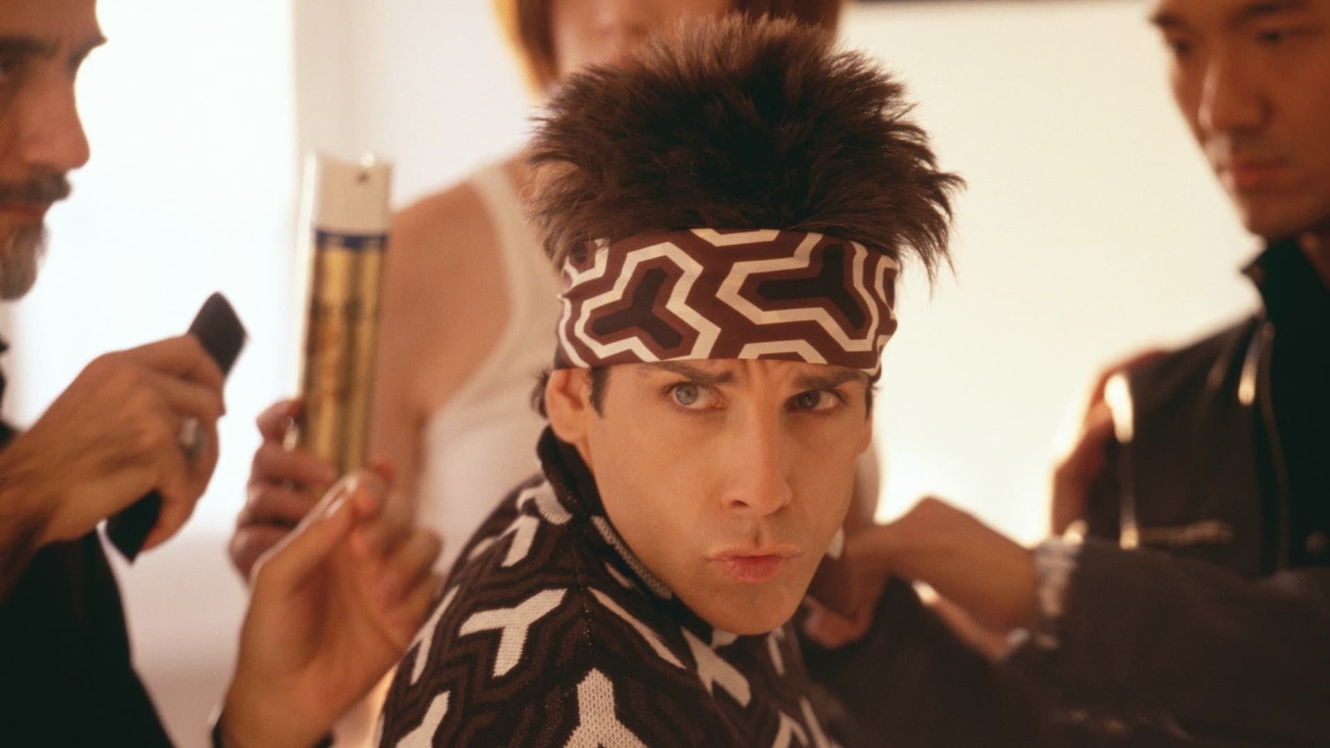 Cinematic background from Zoolander 2001 - Clear the runway for Derek Zoolander, VH1's three-time male model of the year. His face falls when hippie-chic Hansel scooters in to steal this year's award. The evil fashion guru Mugatu seizes the opportunity to turn Derek into a killing machine. It's a well-designed conspiracy and only with the help of Hansel and a few well-chosen accessories like Matilda can Derek make the world safe for male models everywhere.