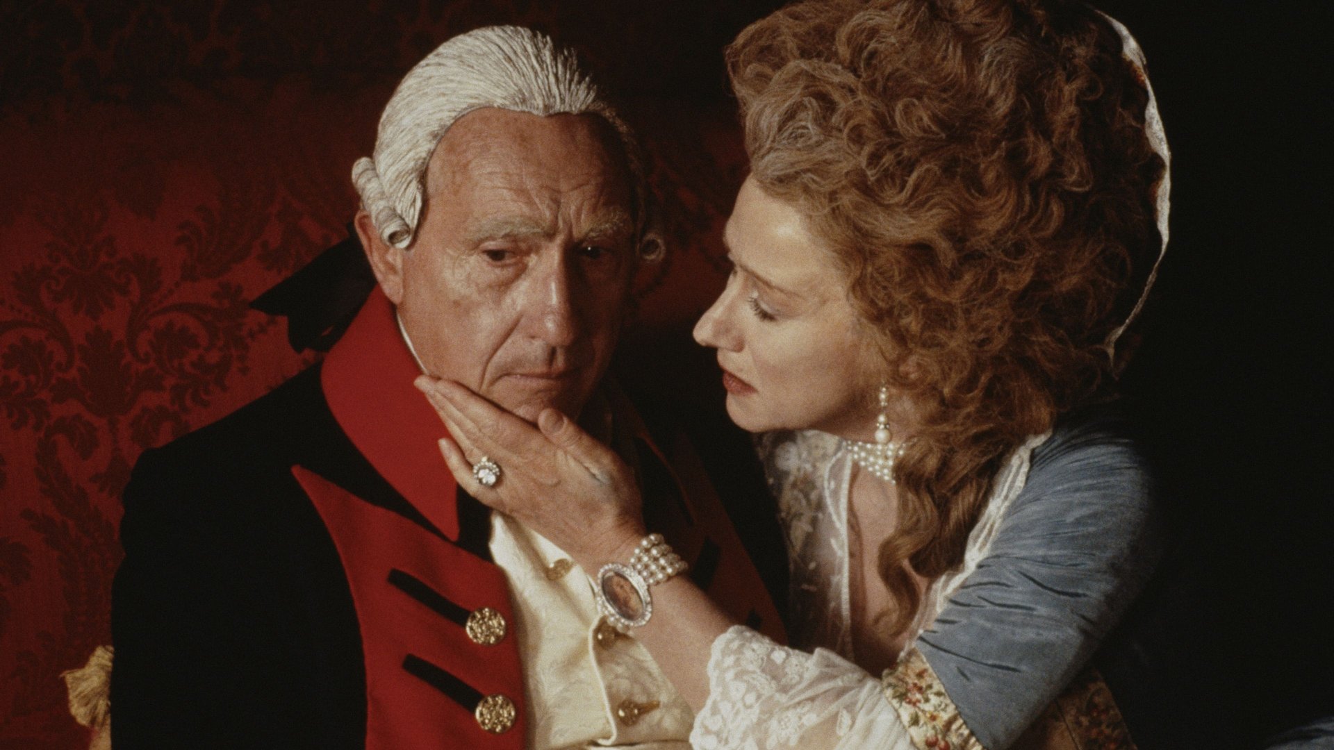 Cinematic background from The Madness of King George 1994 - Aging King George III of England is exhibiting signs of madness, a problem little understood in 1788. As the monarch alternates between bouts of confusion and near-violent outbursts of temper, his hapless doctors attempt the ineffectual cures of the day. Meanwhile, Queen Charlotte and Prime Minister William Pitt the Younger attempt to prevent the king's political enemies, led by the Prince of Wales, from usurping the throne.
