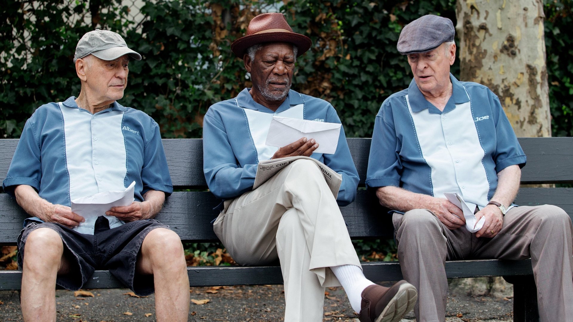 Cinematic background from Going in Style 2017 - Desperate to pay the bills and come through for their loved ones, three lifelong pals risk it all by embarking on a daring bid to knock off the very bank that absconded with their money.