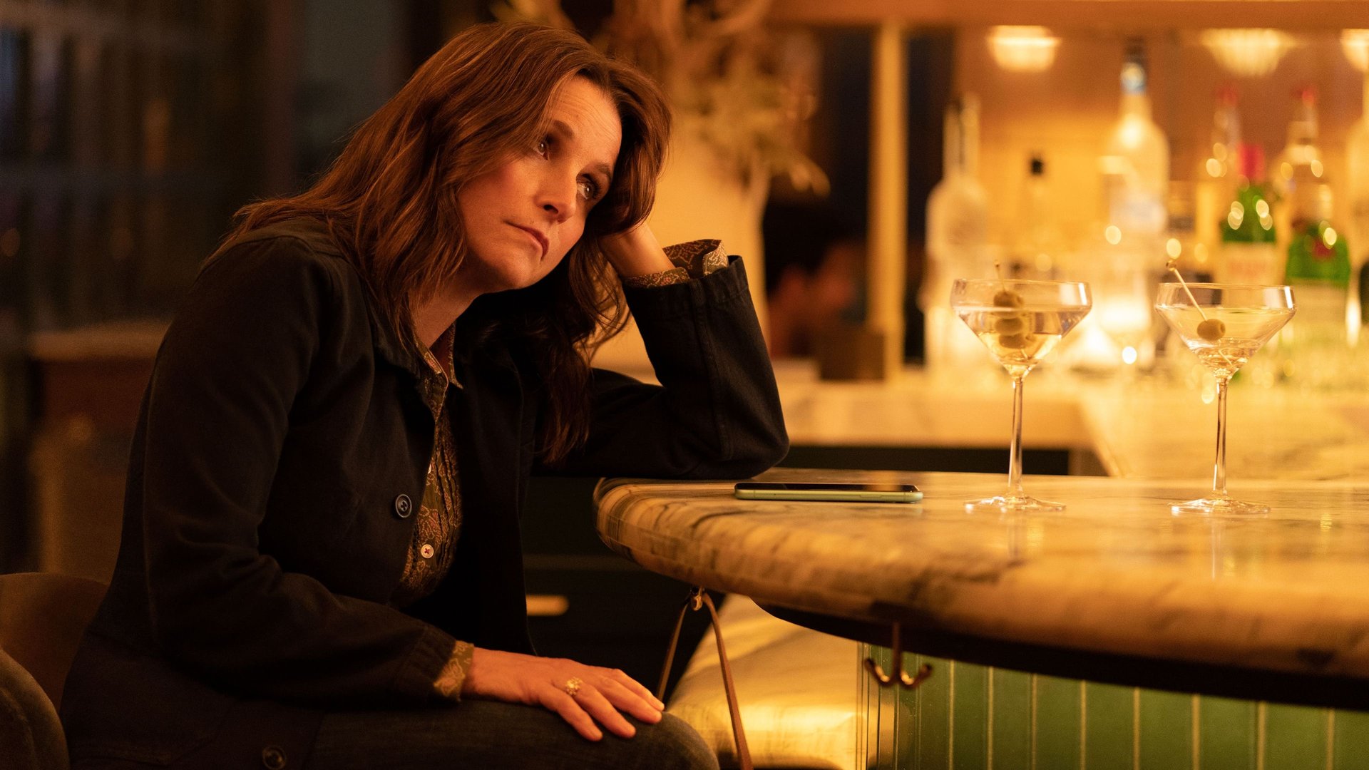 Cinematic background from You Hurt My Feelings 2023 - A novelist's longstanding marriage is suddenly upended when she overhears her husband giving his honest reaction to her latest book.