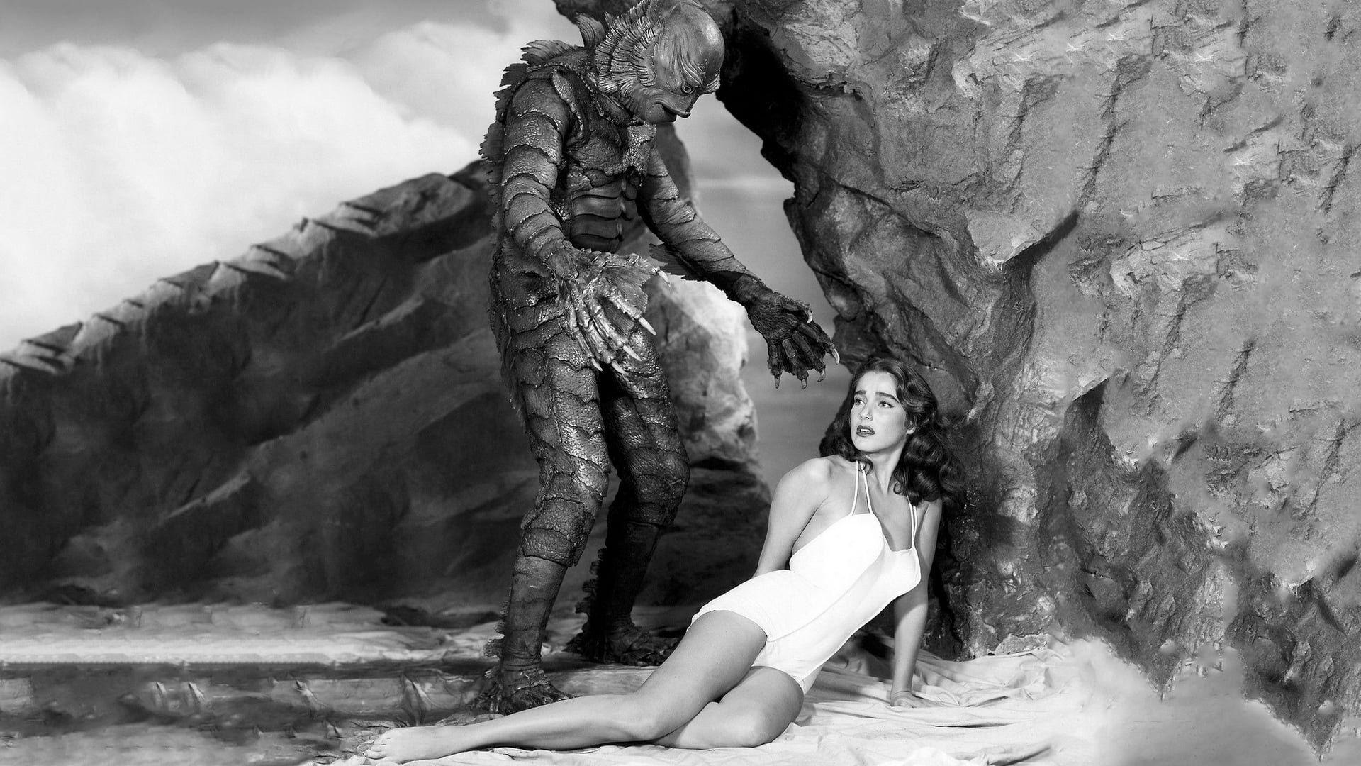 Cinematic background from Creature from the Black Lagoon 1954 - When scientists exploring the Amazon River stumble on a “missing link” connecting humans and fish, they plan to capture it for later study. But the Creature has plans of his own, and has set his sights on the lead scientist's beautiful fiancée, Kay.