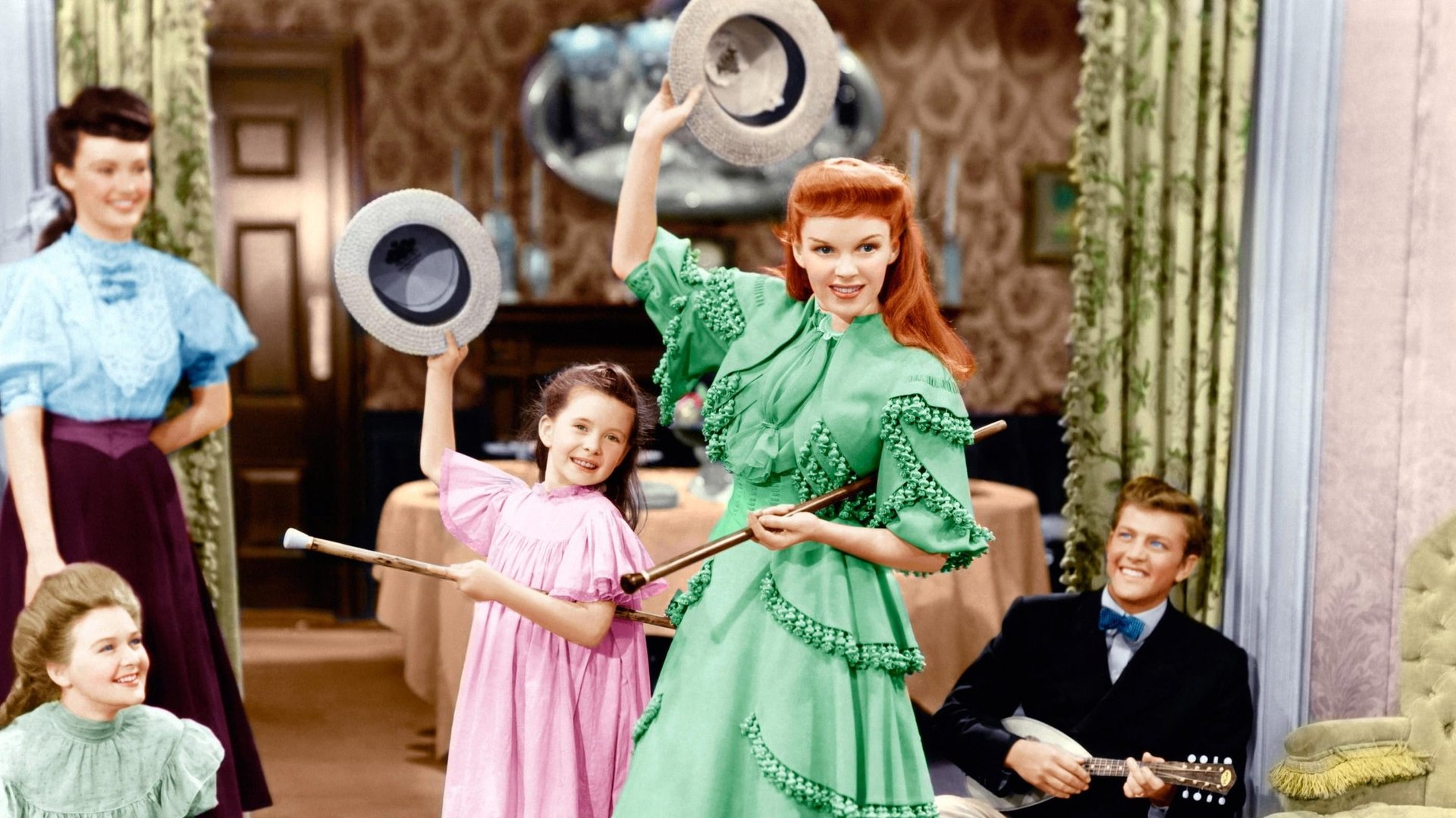 Cinematic background from Meet Me in St. Louis 1944 - The life of a St. Louis family in the year before the 1904 St. Louis World's Fair.