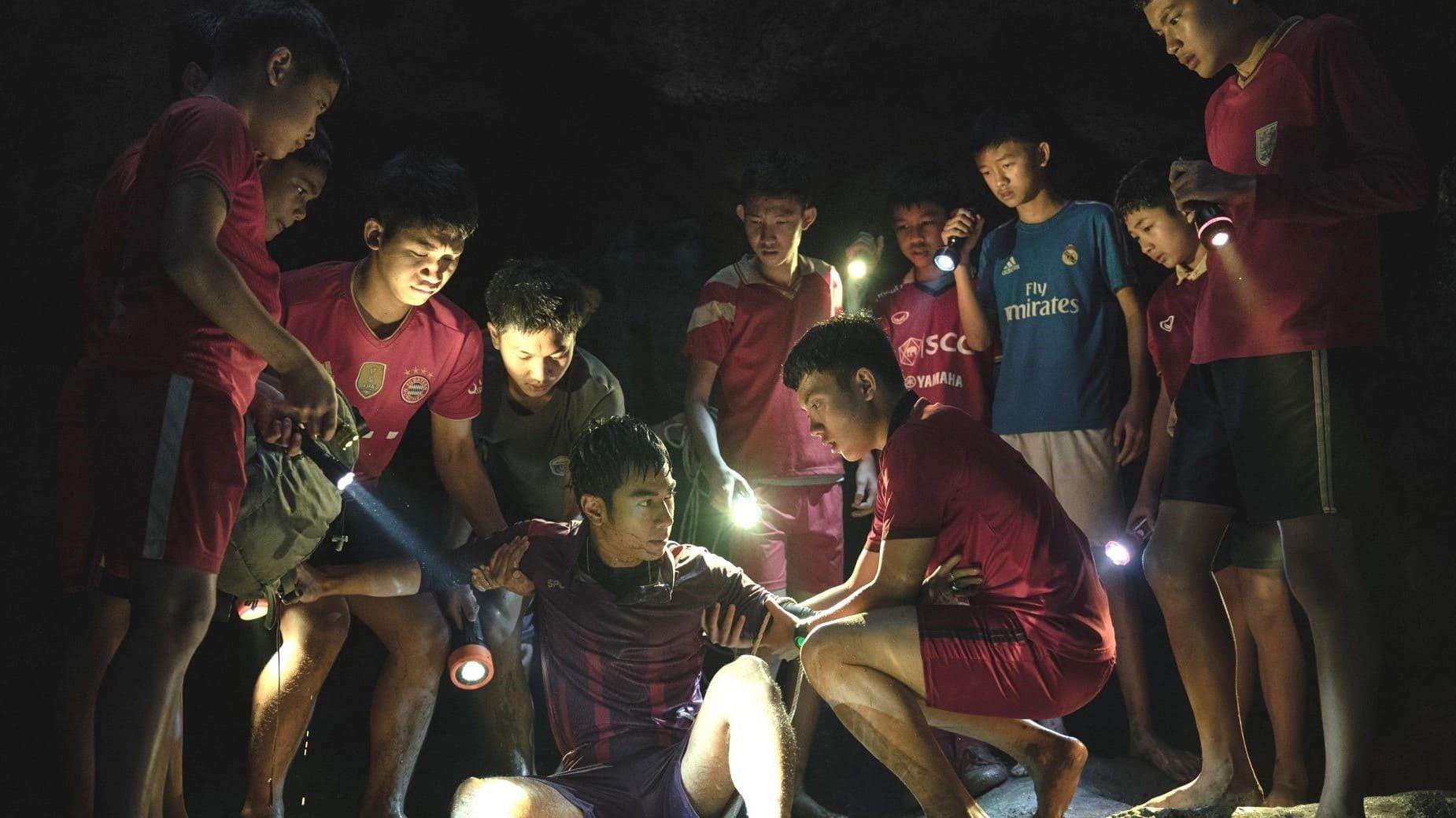 Cinematic background from Cave Rescue 2022 - Based on the true nail-biting mission that captivated the world. An international team of elite divers is mobilized to rescue a boys soccer team trapped in a cave by rising floodwaters.