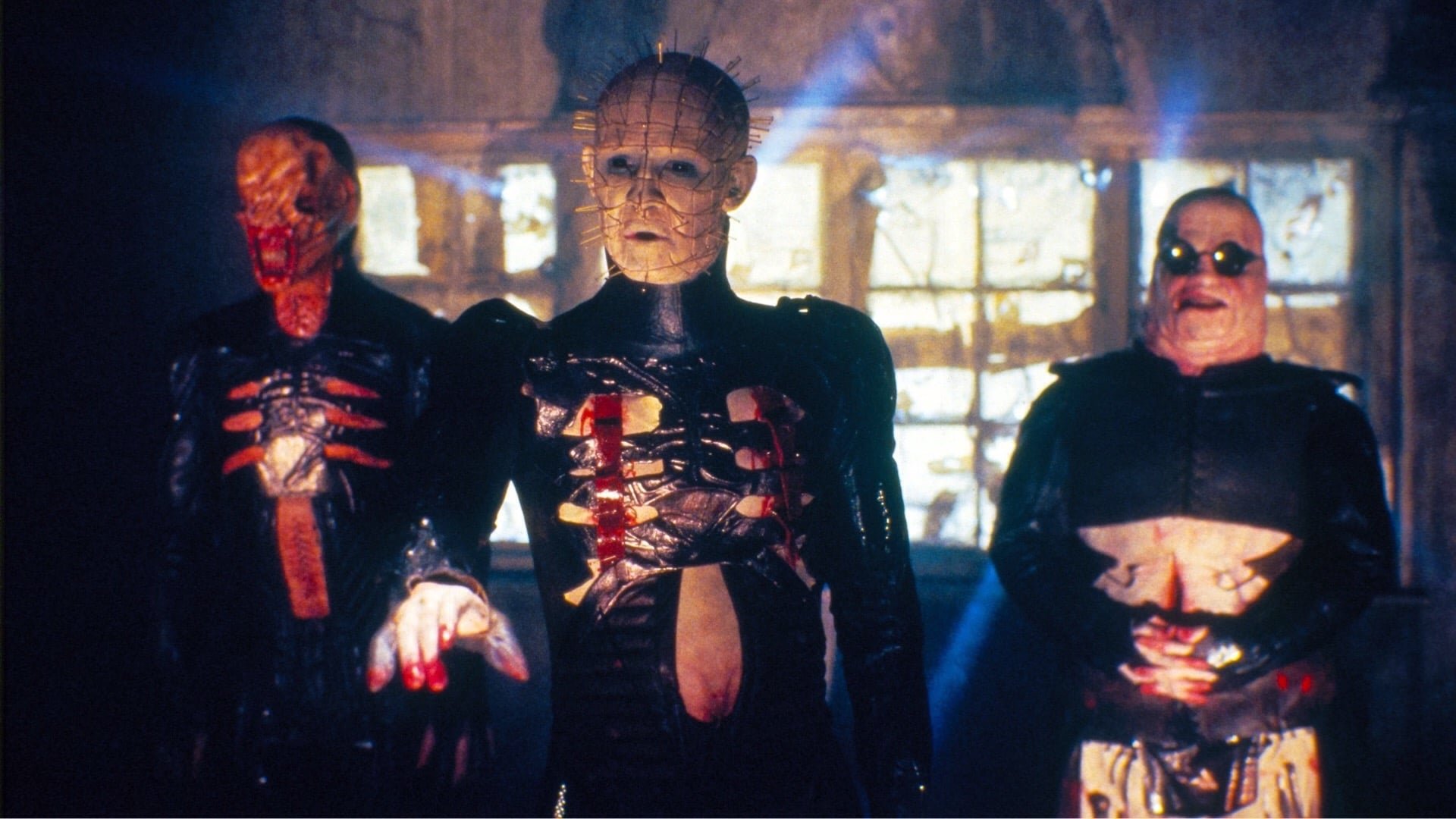 Cinematic background from Hellraiser 1987 - After tinkering with a box he bought while abroad, sexual deviant Frank inadvertently opens a portal to hell, where fetish-demons led by Pinhead tear his body apart. When Frank’s brother and his wife move into his house, a skeletal Frank appears to his sister-in-law and asks her to supply him with corpses for his regeneration.
