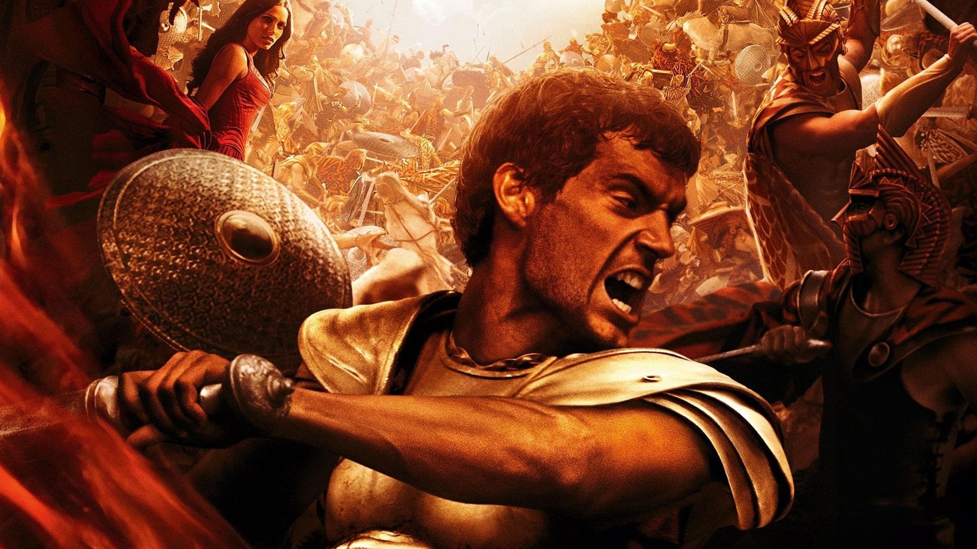 Cinematic background from Immortals 2011 - Theseus is a mortal man chosen by Zeus to lead the fight against the ruthless King Hyperion, who is on a rampage across Greece to obtain a weapon that can destroy humanity.